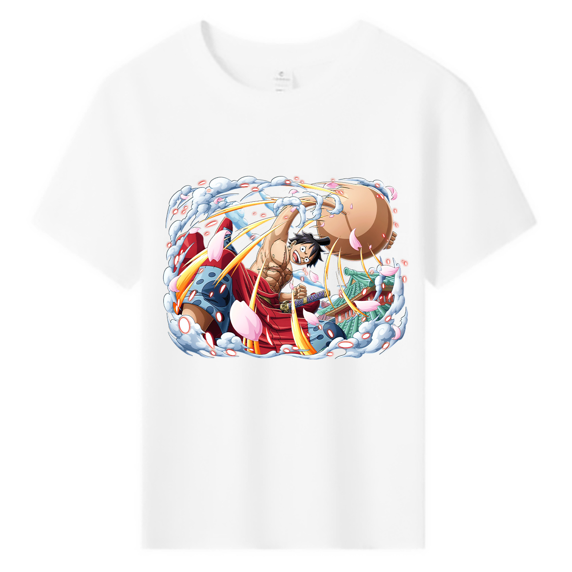 ワンピース モンキー・D・ルフィ ONE PIECE Monkey D. Luffy 綿100％キッズTシャツ（フロントプリント）