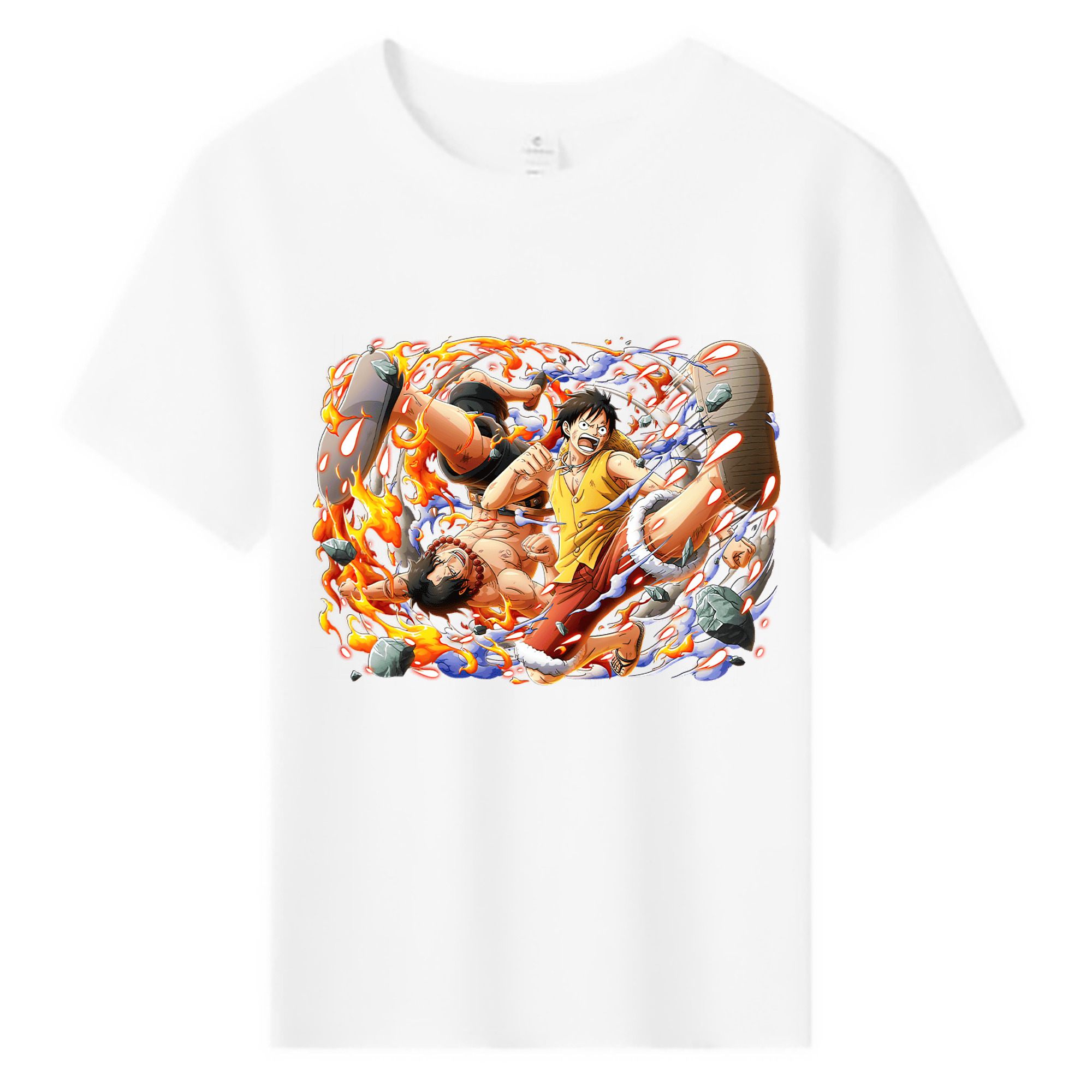 ワンピース モンキー・D・ルフィ ONE PIECE Monkey D. Luffy 綿100％キッズTシャツ（フロントプリント）