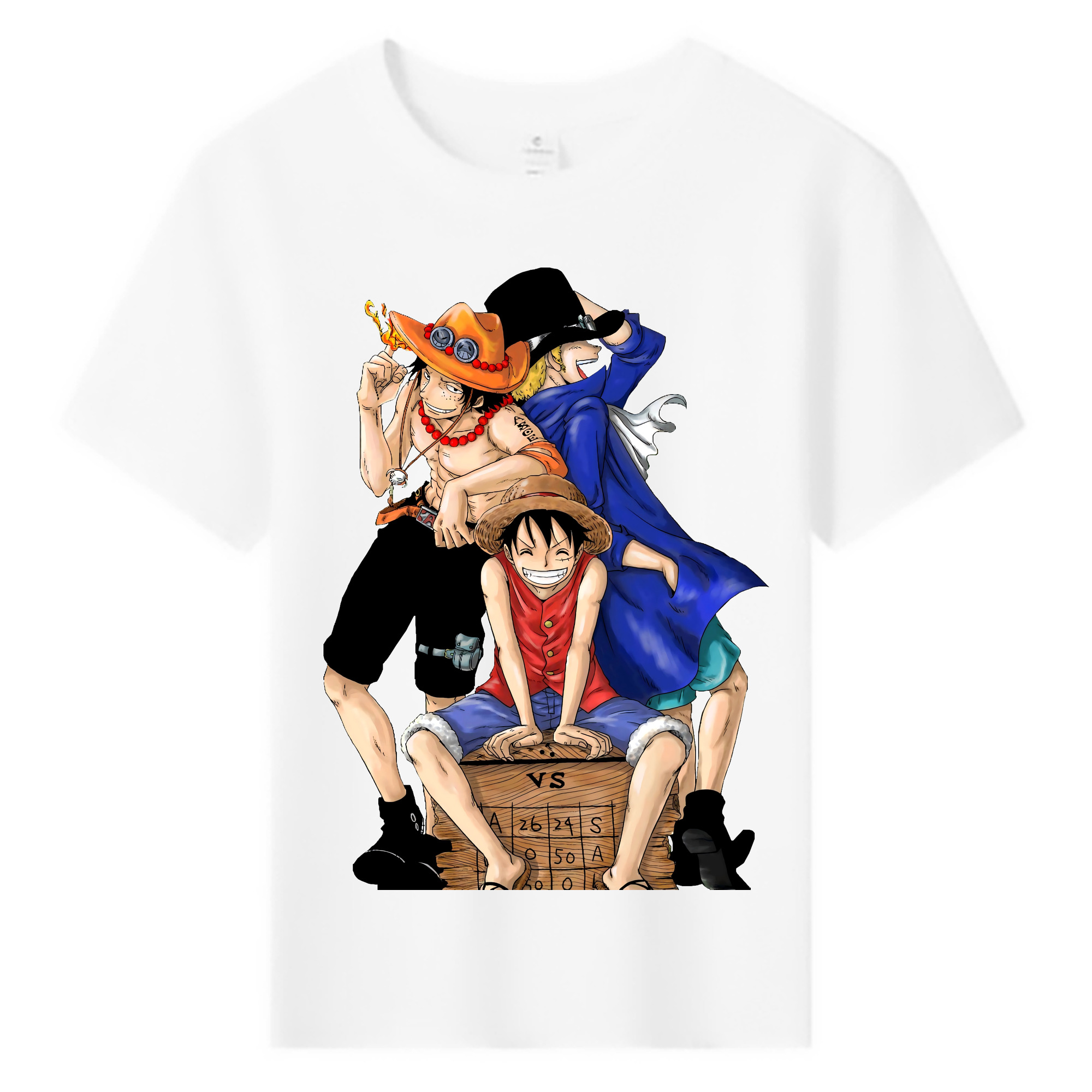ワンピース モンキー・D・ルフィ ONE PIECE Monkey D. Luffy 綿100％キッズTシャツ（フロントプリント）