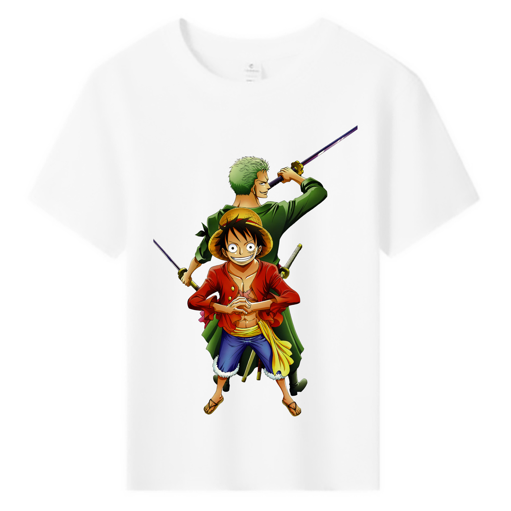 ワンピース モンキー・D・ルフィ ONE PIECE Monkey D. Luffy 綿100％キッズTシャツ（フロントプリント）