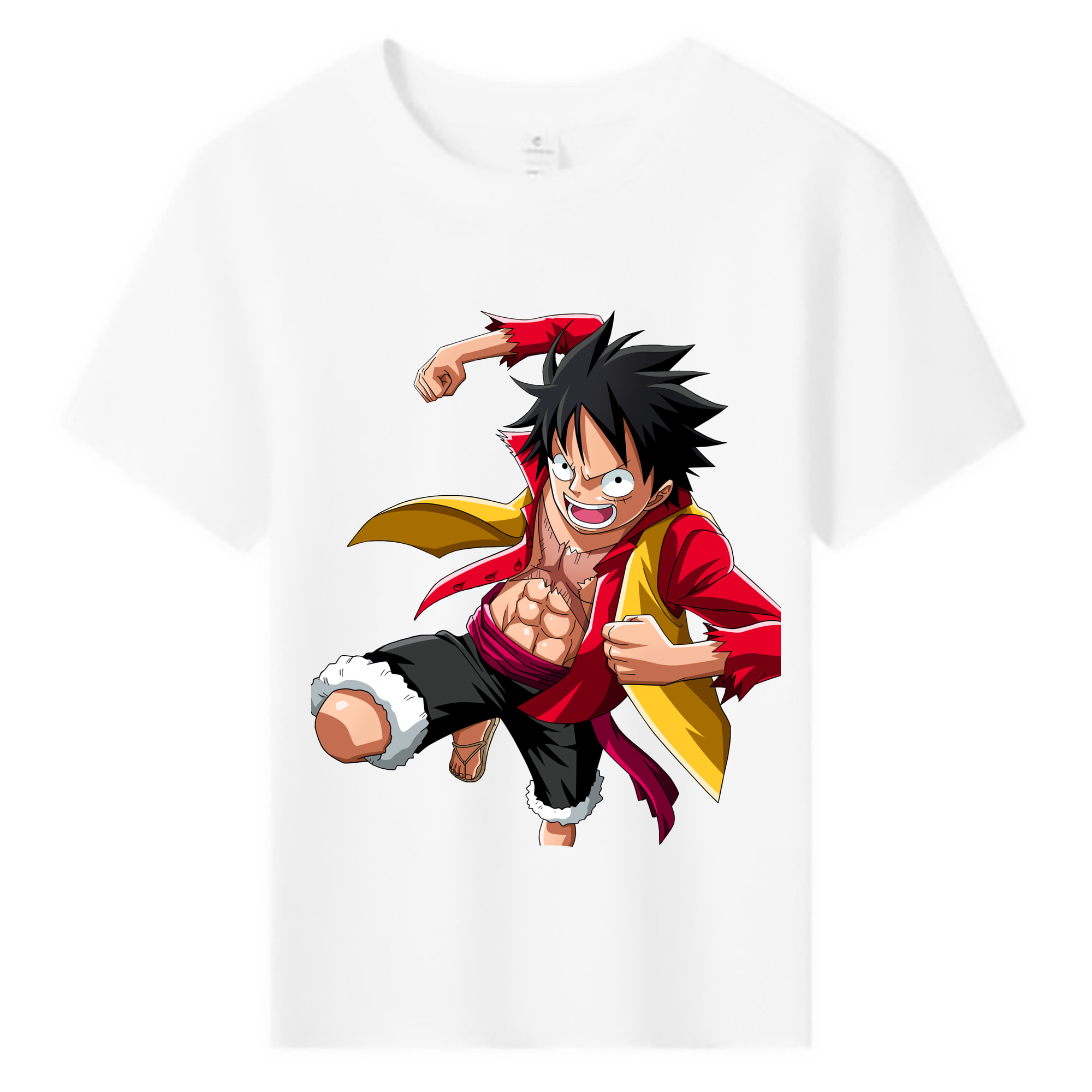 ワンピース モンキー・D・ルフィ ONE PIECE Monkey D. Luffy 綿100％キッズTシャツ（フロントプリント）
