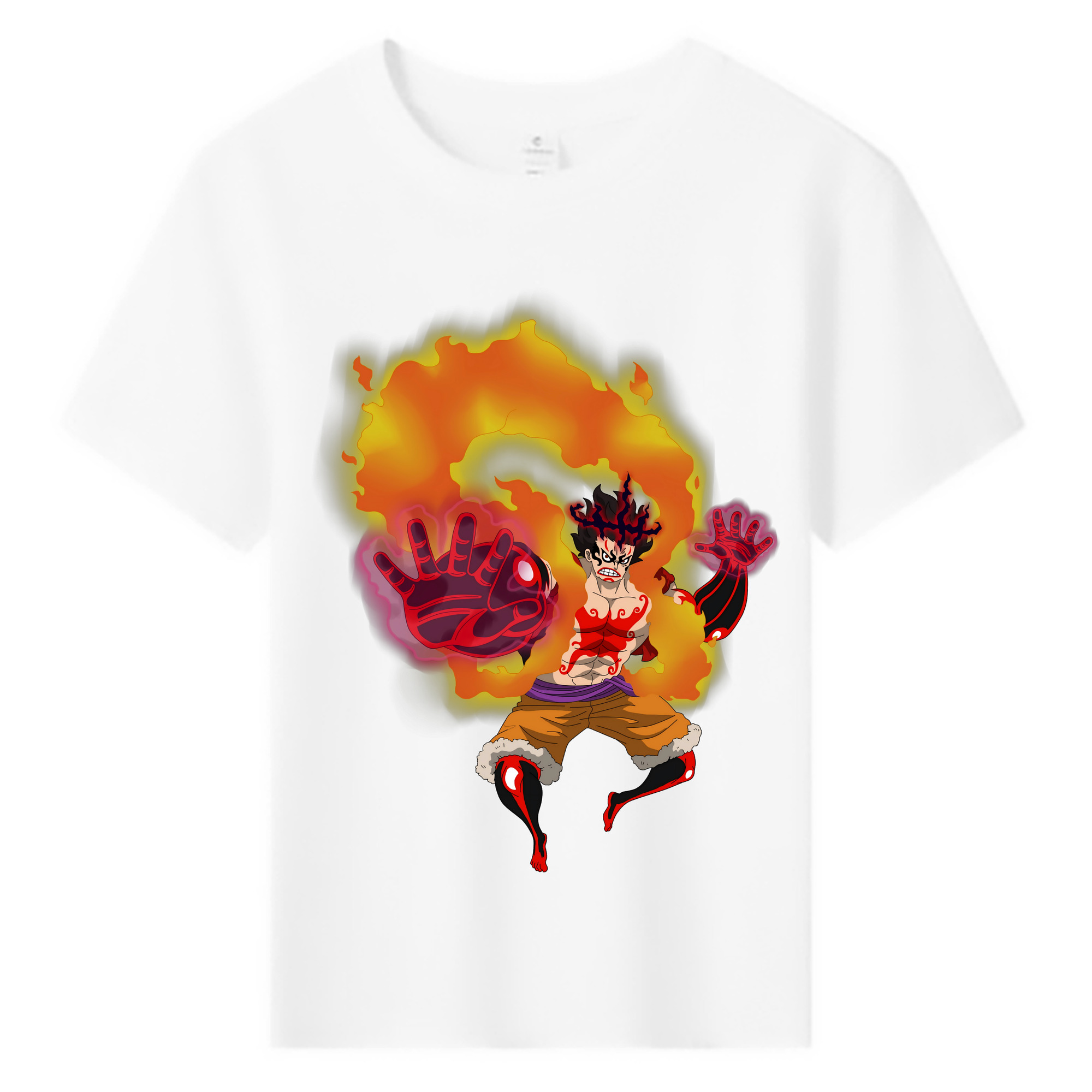 ワンピース モンキー・D・ルフィ ONE PIECE Monkey D. Luffy 綿100％キッズTシャツ（フロントプリント）