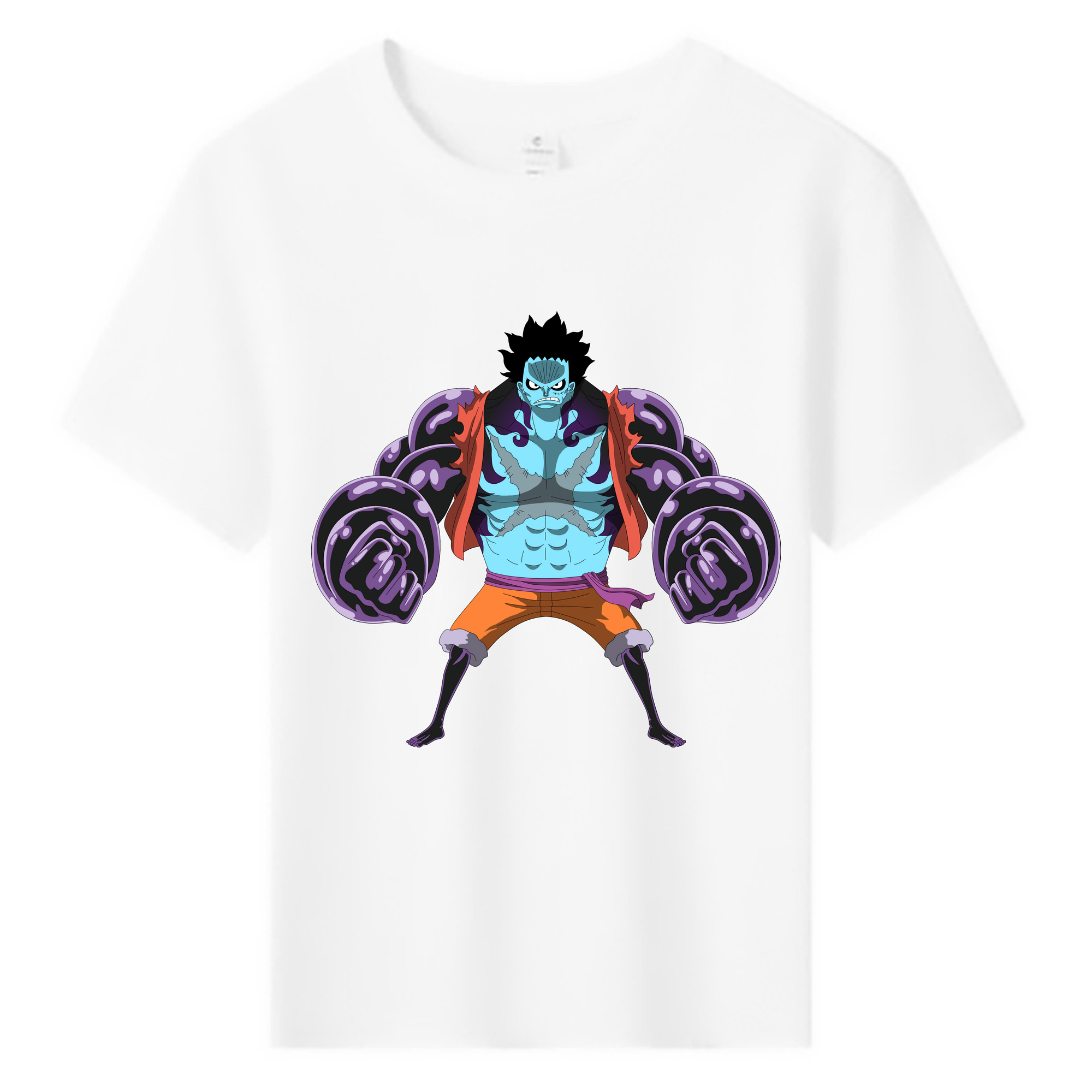 ワンピース モンキー・D・ルフィ ONE PIECE Monkey D. Luffy 綿100％キッズTシャツ（フロントプリント）