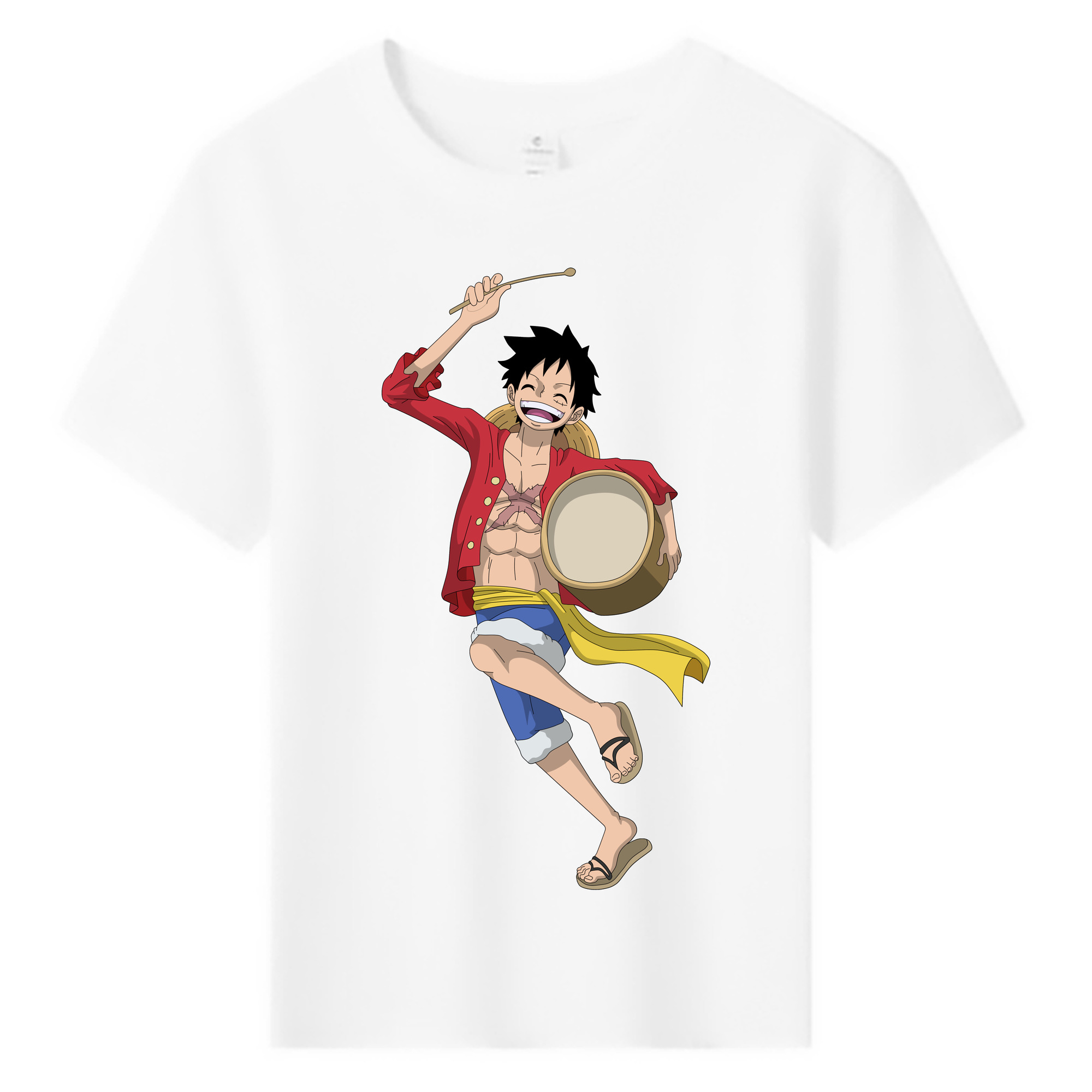 ワンピース モンキー・D・ルフィ ONE PIECE Monkey D. Luffy 綿100％キッズTシャツ（フロントプリント）
