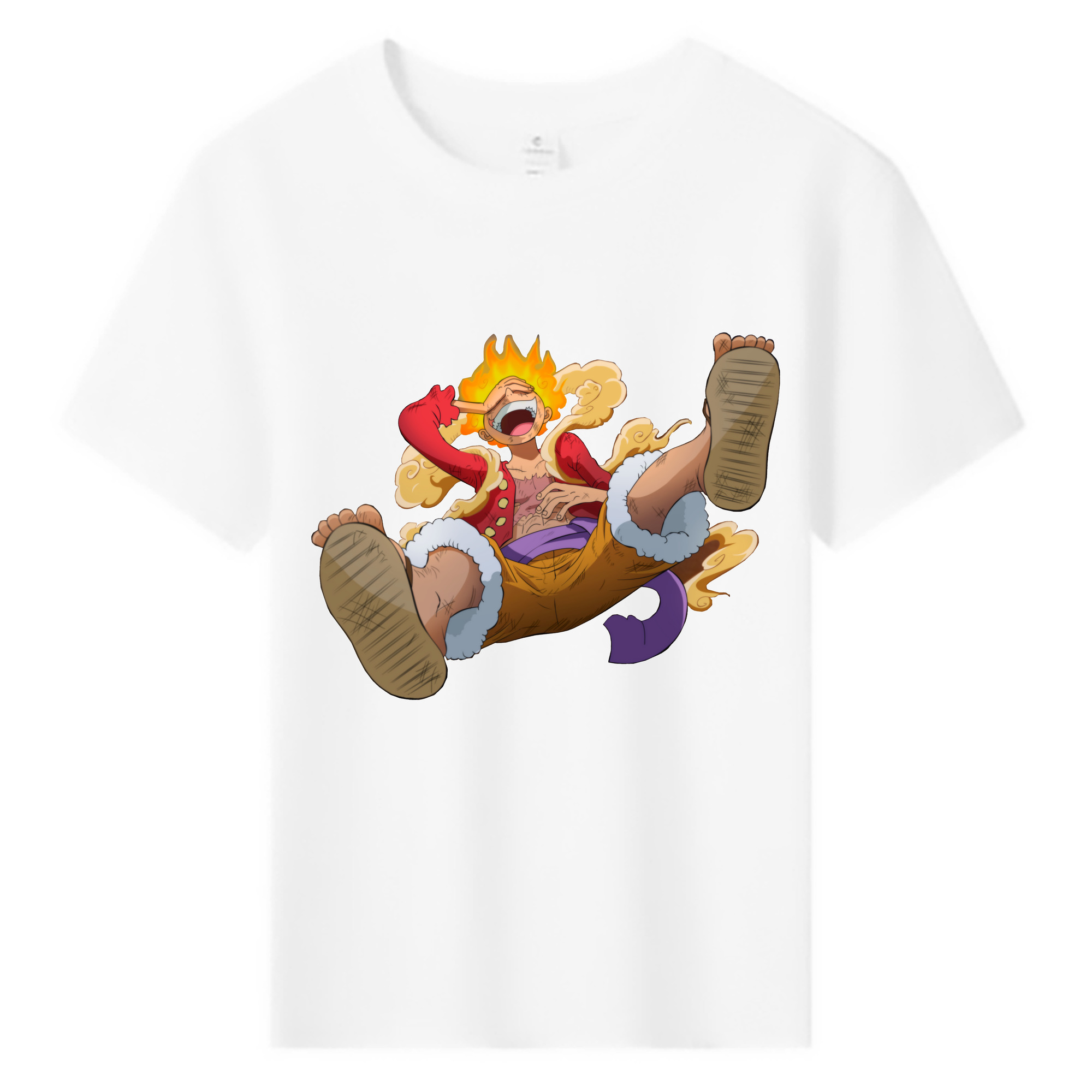 ワンピース モンキー・D・ルフィ ONE PIECE Monkey D. Luffy 綿100％キッズTシャツ（フロントプリント）