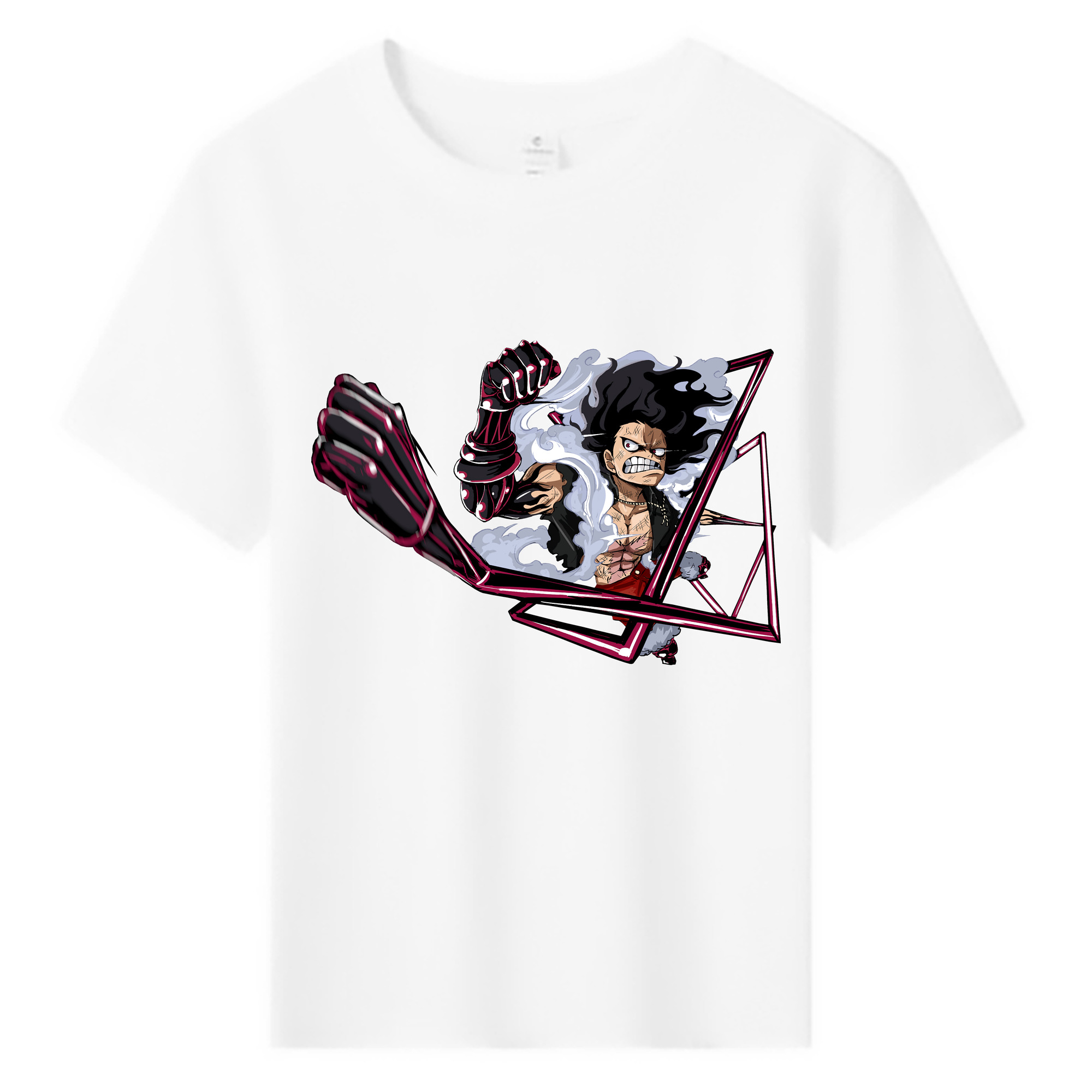 ワンピース モンキー・D・ルフィ ONE PIECE Monkey D. Luffy 綿100％キッズTシャツ（フロントプリント）