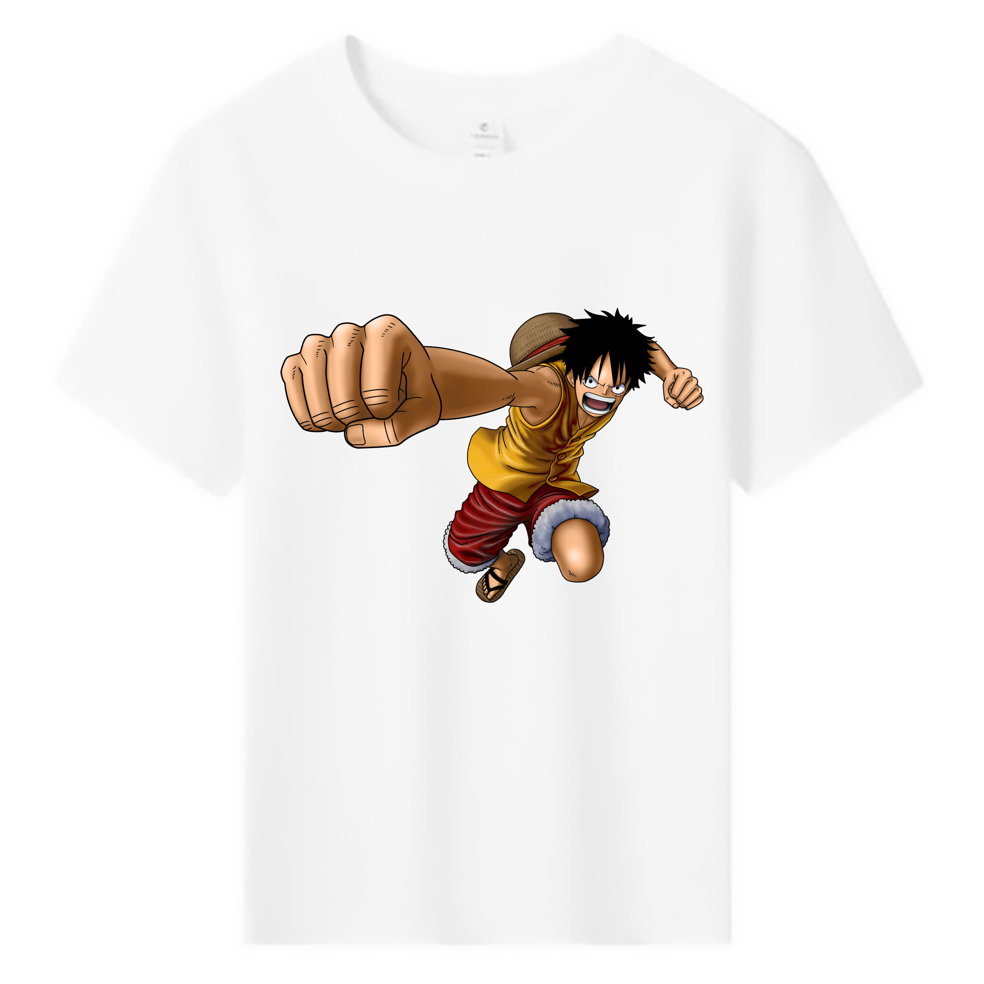 ワンピース モンキー・D・ルフィ ONE PIECE Monkey D. Luffy 綿100％キッズTシャツ（フロントプリント）