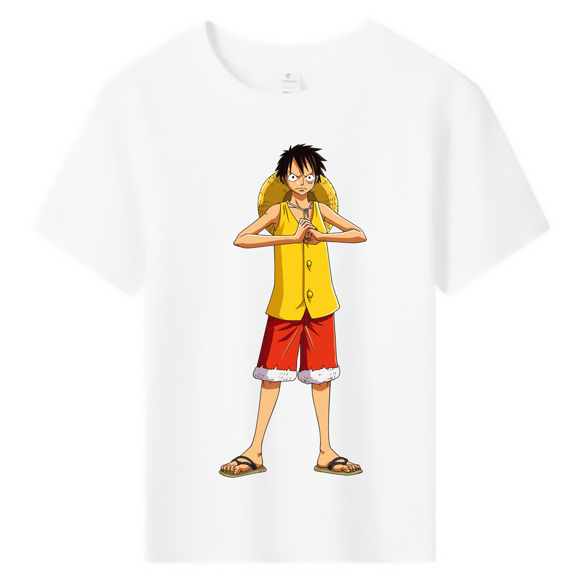 ワンピース モンキー・D・ルフィ ONE PIECE Monkey D. Luffy 綿100％キッズTシャツ（フロントプリント）