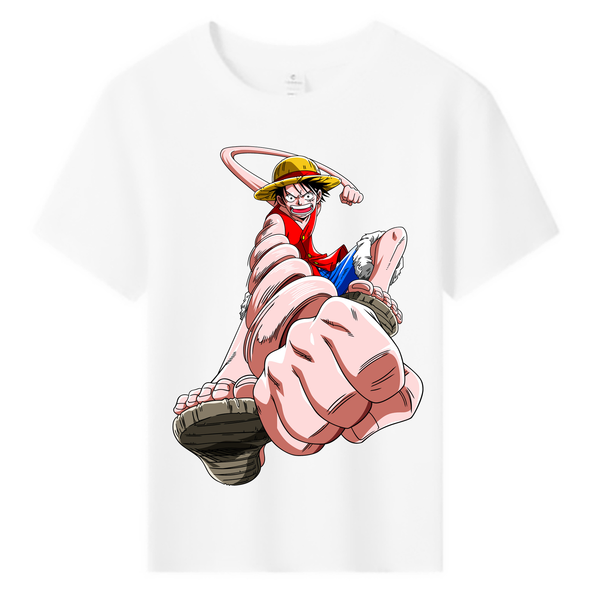 ワンピース モンキー・D・ルフィ ONE PIECE Monkey D. Luffy 綿100％キッズTシャツ（フロントプリント）