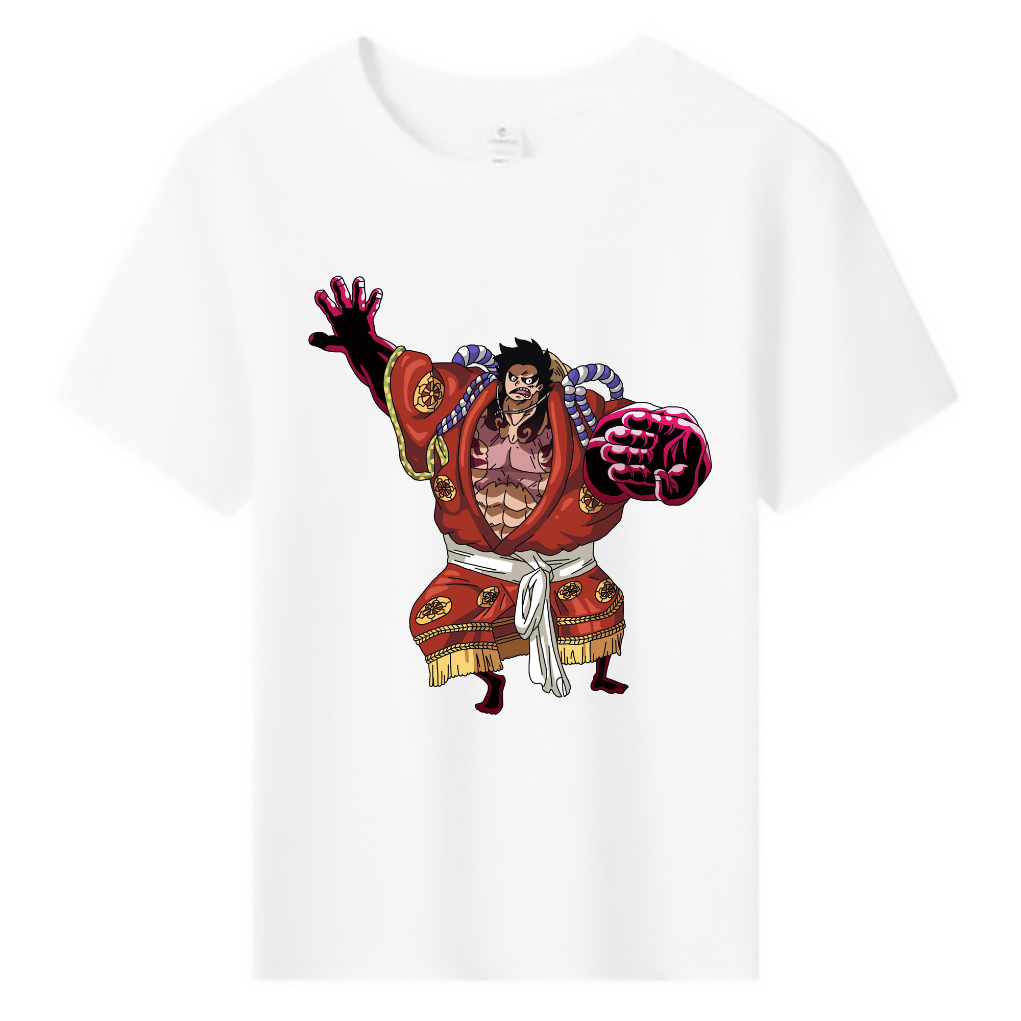 ワンピース モンキー・D・ルフィ ONE PIECE Monkey D. Luffy 綿100％キッズTシャツ（フロントプリント）