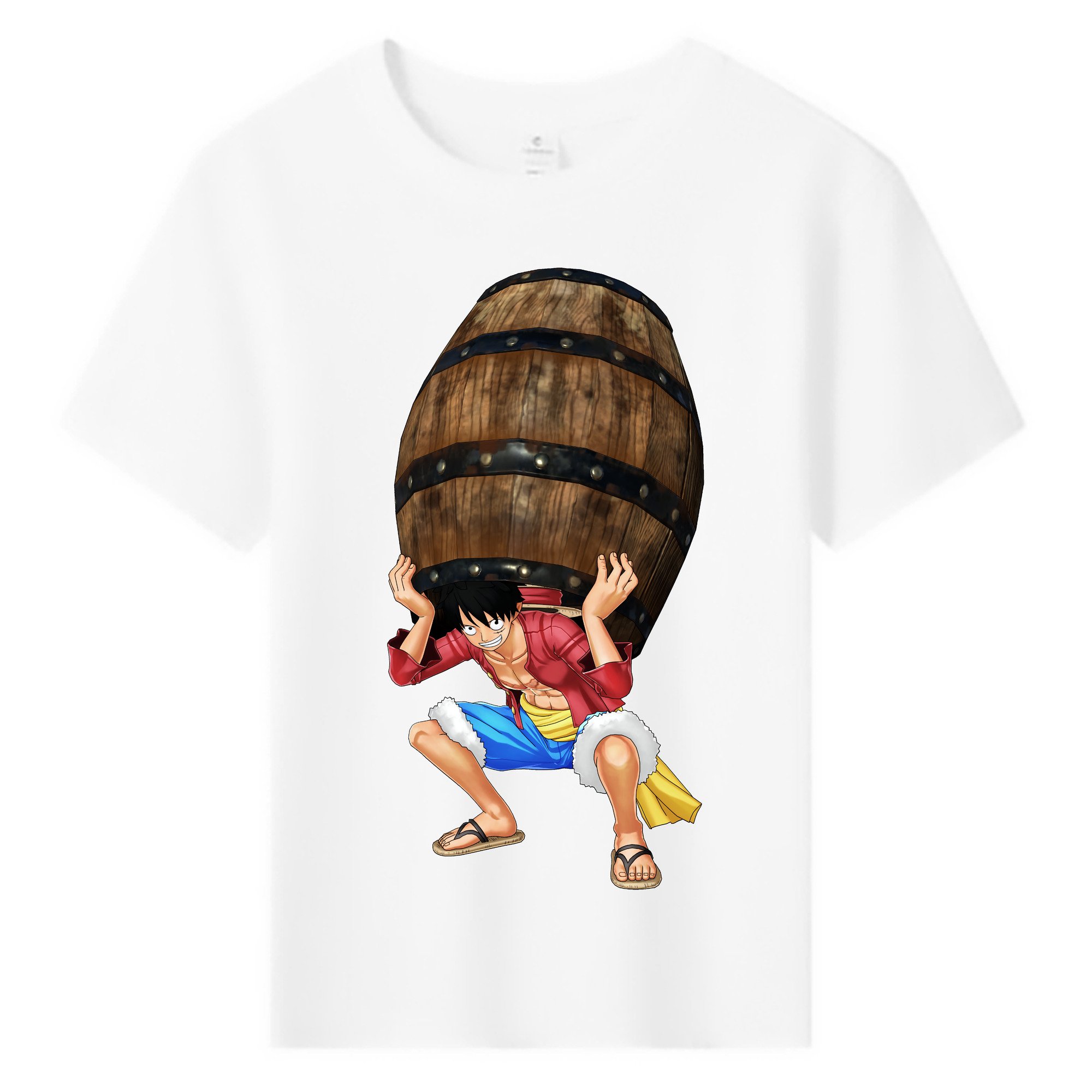 ワンピース モンキー・D・ルフィ ONE PIECE Monkey D. Luffy 綿100％キッズTシャツ（フロントプリント）