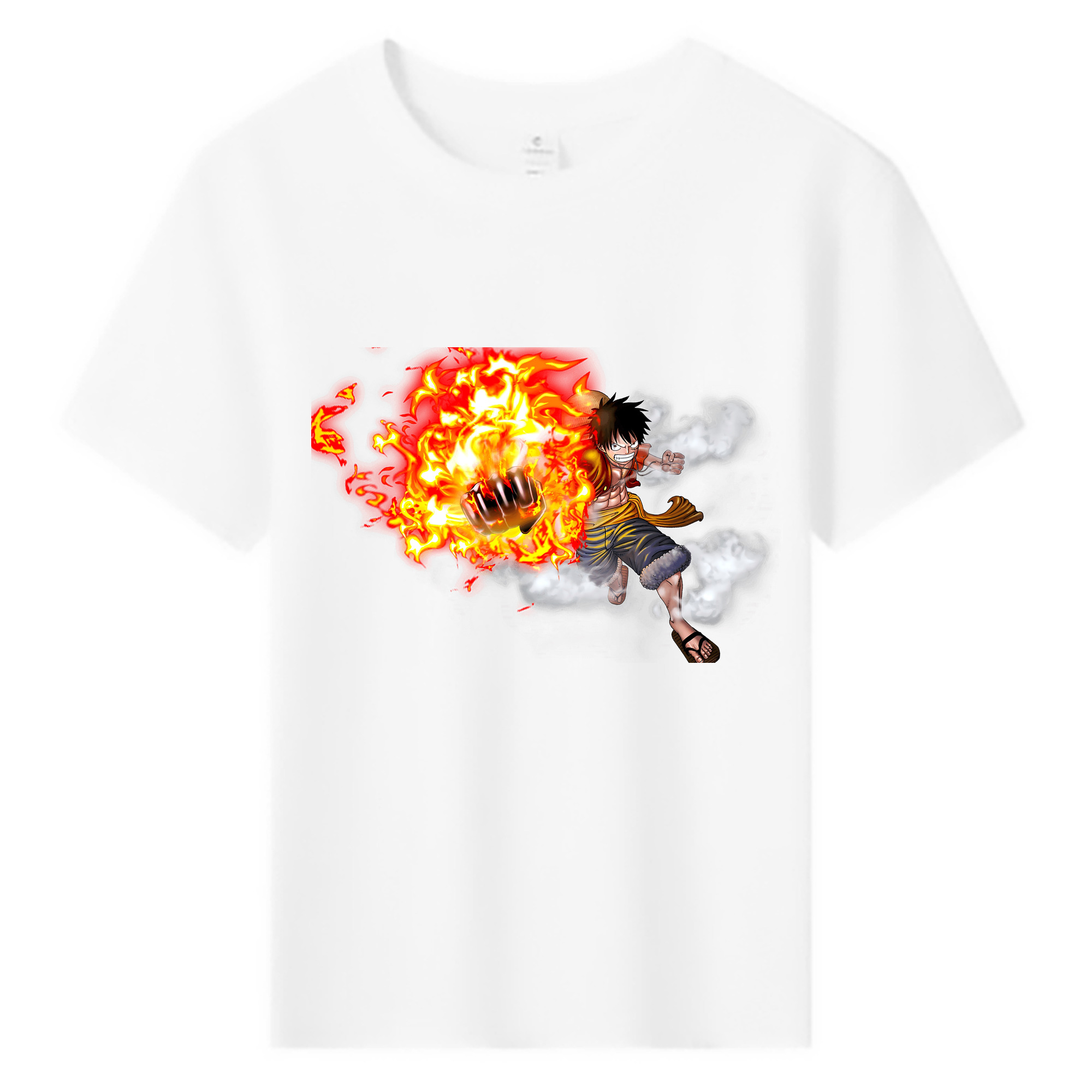 ワンピース モンキー・D・ルフィ ONE PIECE Monkey D. Luffy 綿100％キッズTシャツ（フロントプリント）