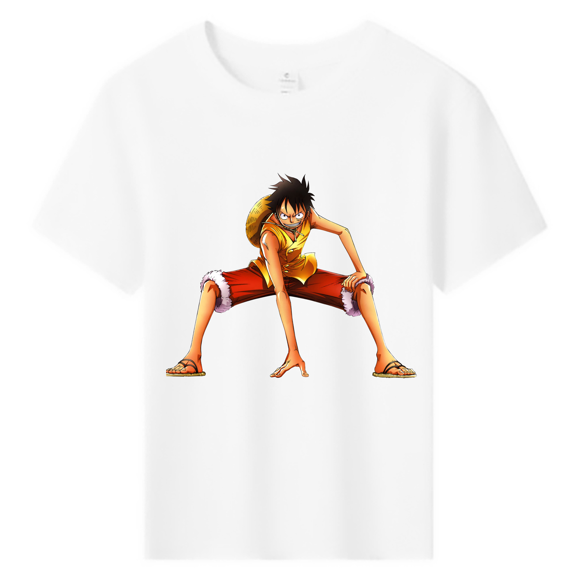 ワンピース モンキー・D・ルフィ ONE PIECE Monkey D. Luffy 綿100％キッズTシャツ（フロントプリント）