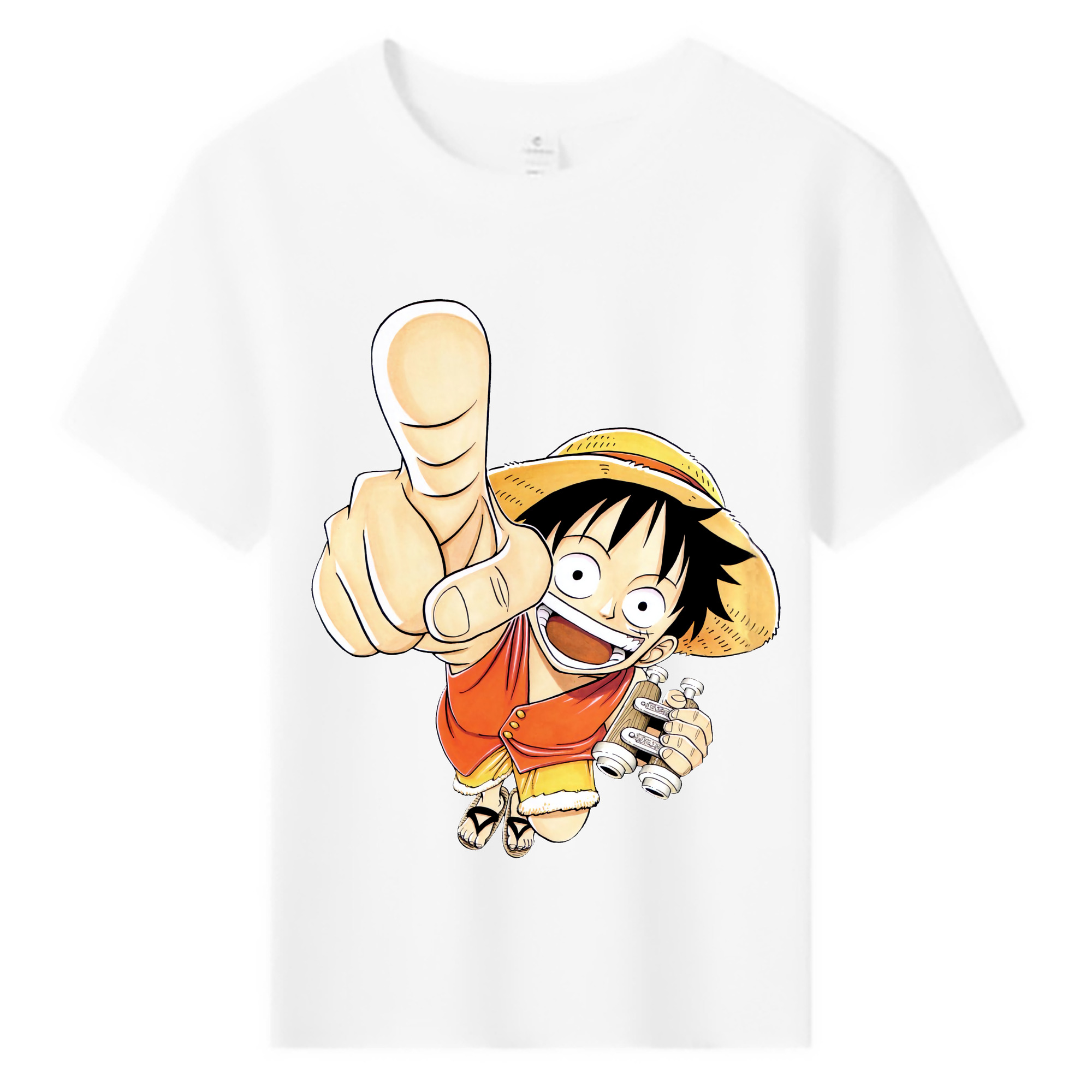 ワンピース モンキー・D・ルフィ ONE PIECE Monkey D. Luffy 綿100％キッズTシャツ（フロントプリント）