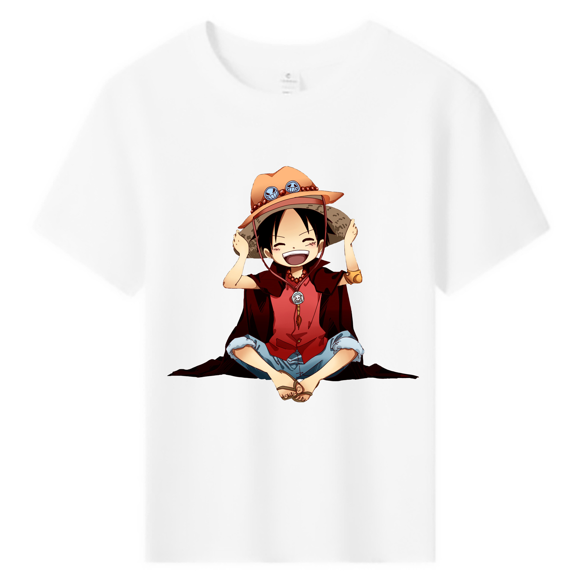ワンピース モンキー・D・ルフィ ONE PIECE Monkey D. Luffy 綿100％キッズTシャツ（フロントプリント）