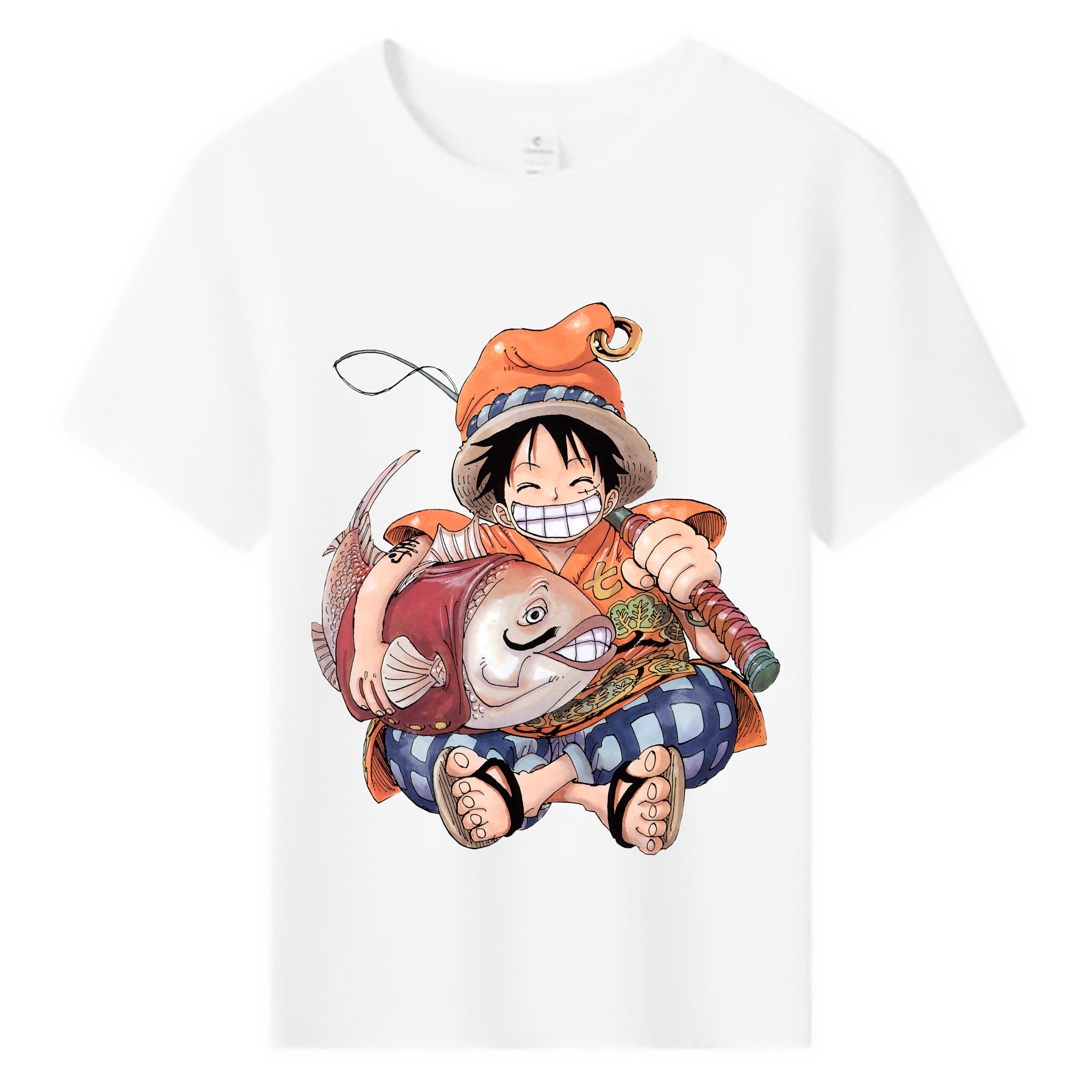ワンピース モンキー・D・ルフィ ONE PIECE Monkey D. Luffy 綿100％キッズTシャツ（フロントプリント）
