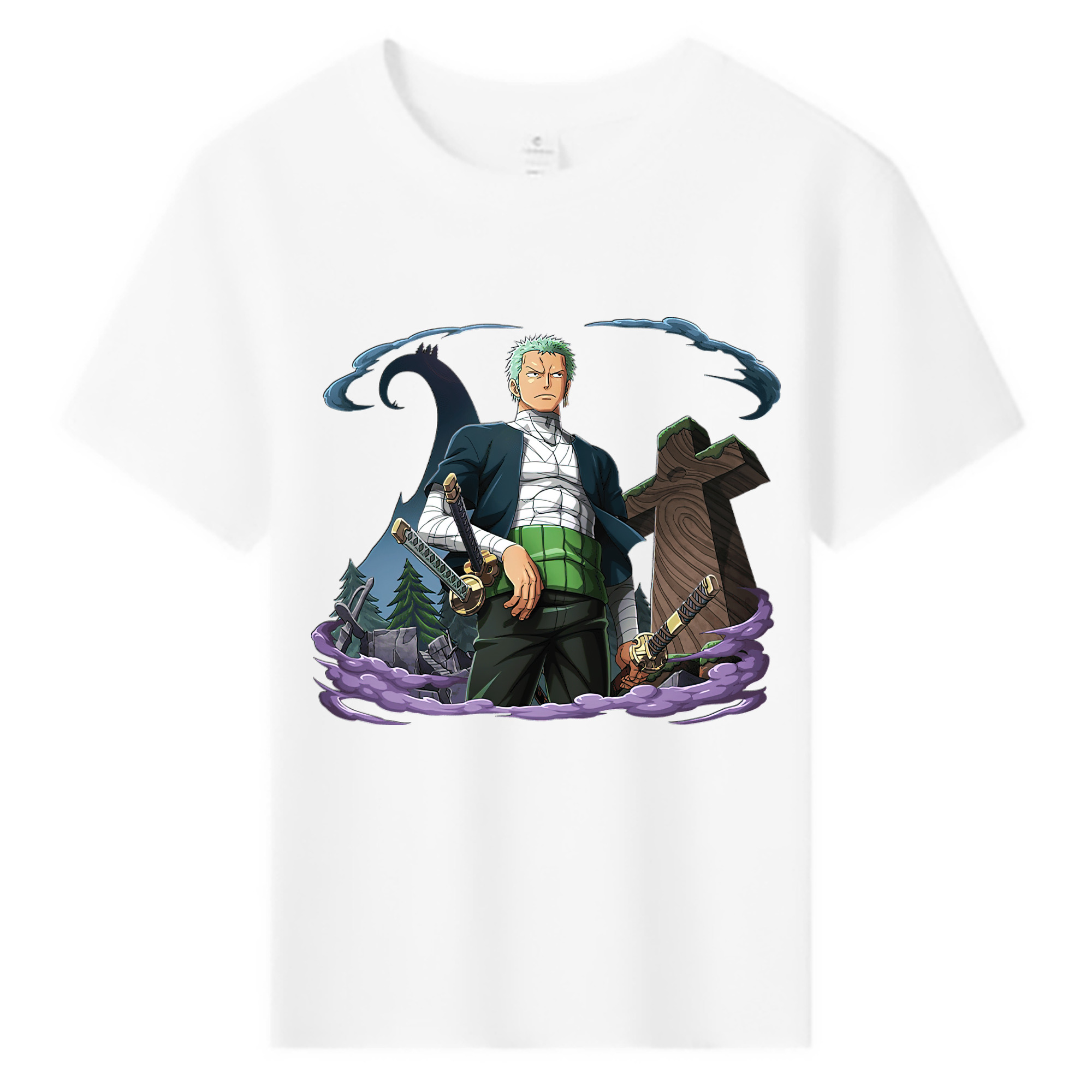 ワンピース ロロノア・ゾロ ONE PIECE Roronoa Zoro 綿100％キッズTシャツ（フロントプリント）