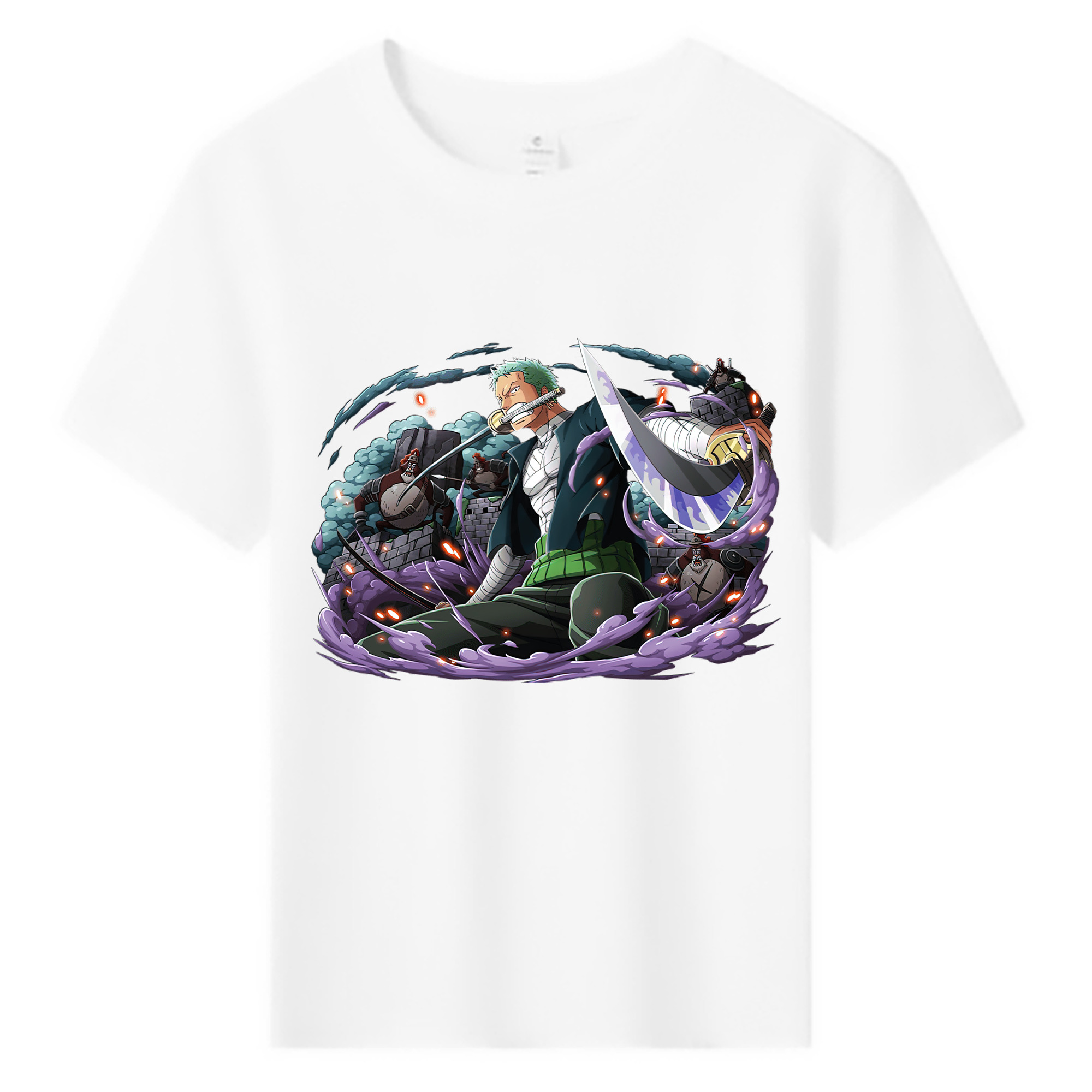ワンピース ロロノア・ゾロ ONE PIECE Roronoa Zoro 綿100％キッズTシャツ（フロントプリント）