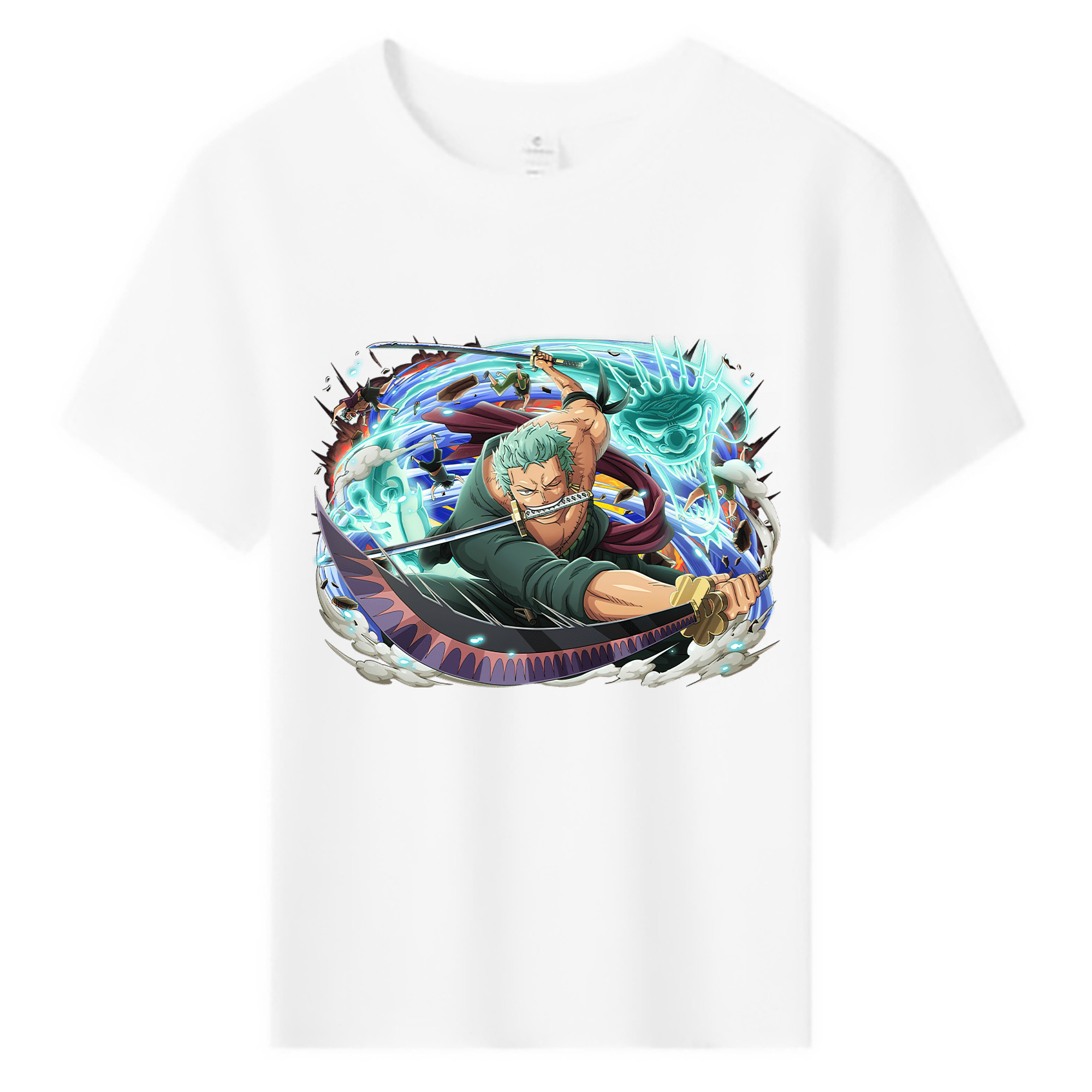 ワンピース ロロノア・ゾロ ONE PIECE Roronoa Zoro 綿100％キッズTシャツ（フロントプリント）