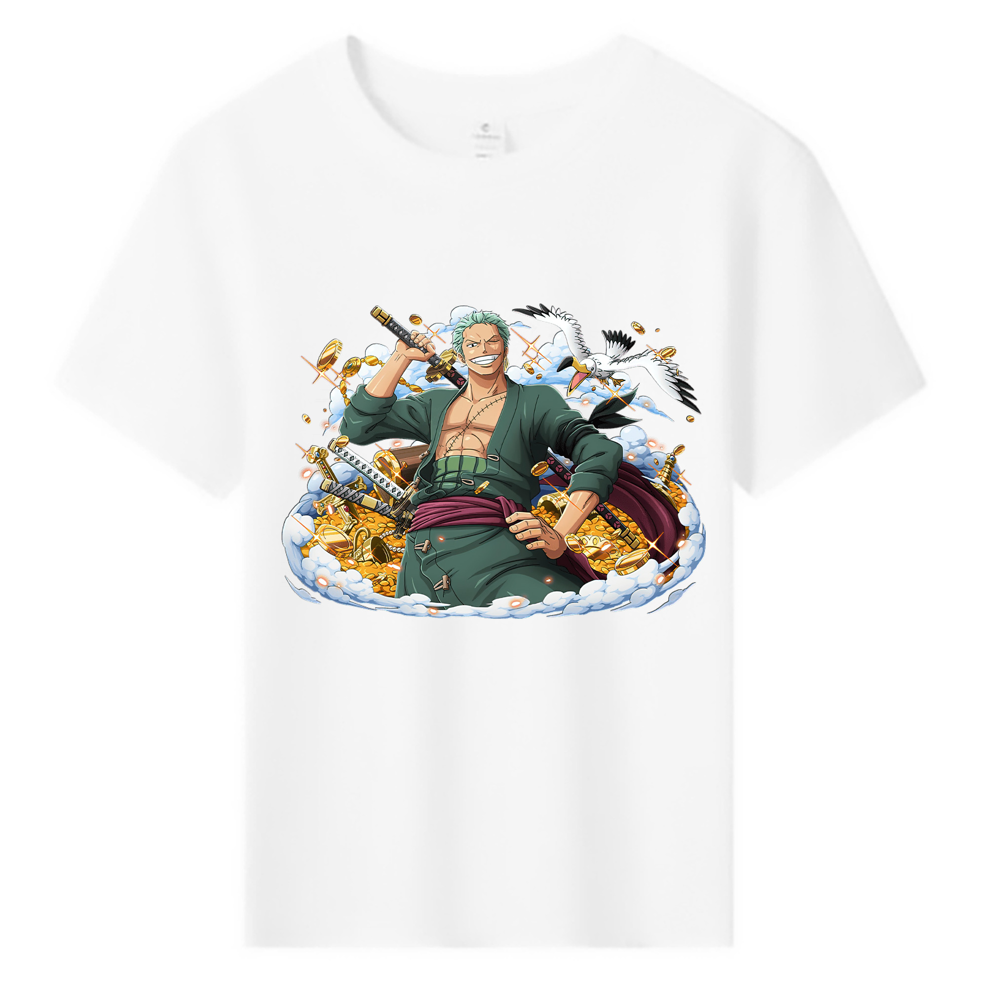ワンピース ロロノア・ゾロ ONE PIECE Roronoa Zoro 綿100％キッズTシャツ（フロントプリント）
