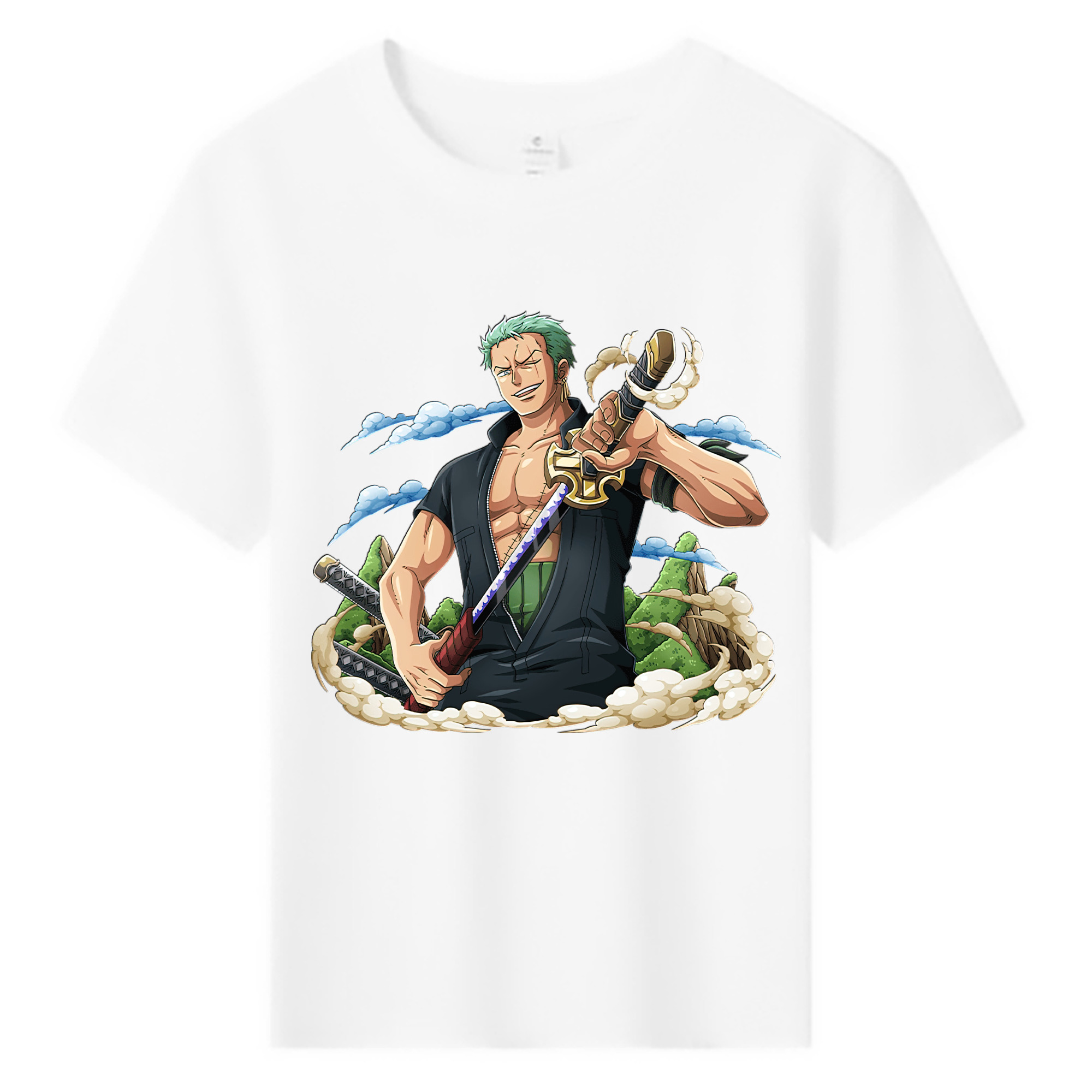 ワンピース ロロノア・ゾロ ONE PIECE Roronoa Zoro 綿100％キッズTシャツ（フロントプリント）