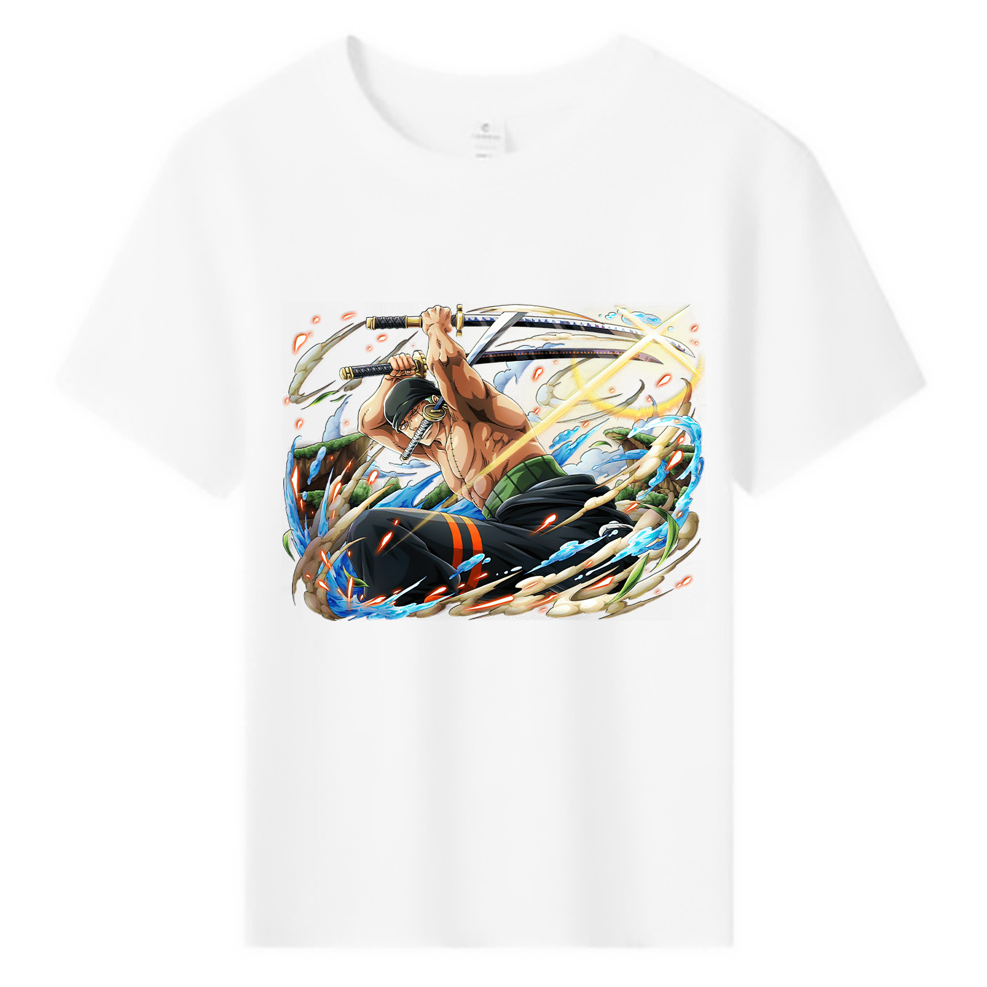 ワンピース ロロノア・ゾロ ONE PIECE Roronoa Zoro 綿100％キッズTシャツ（フロントプリント）
