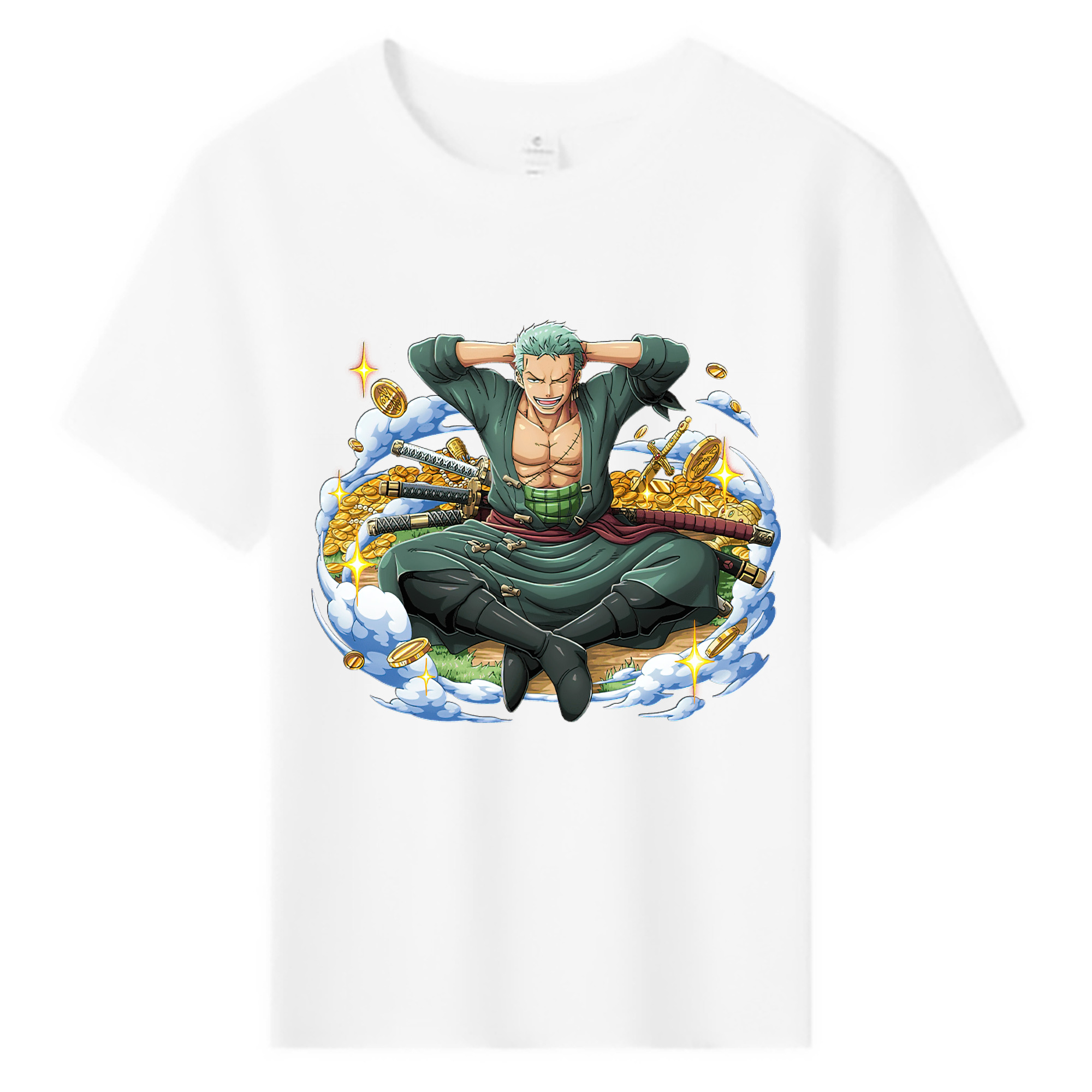 ワンピース ロロノア・ゾロ ONE PIECE Roronoa Zoro 綿100％キッズTシャツ（フロントプリント）