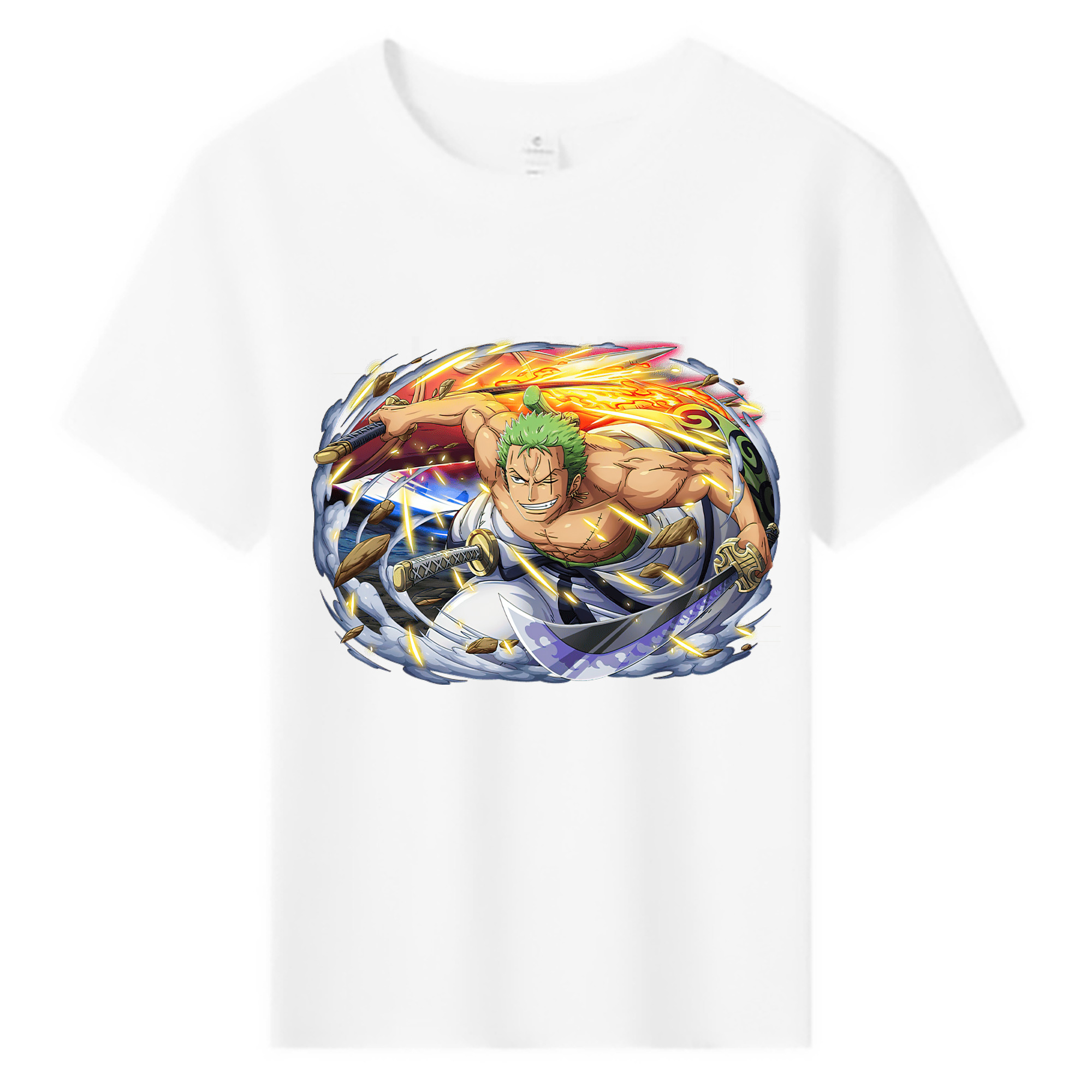 ワンピース ロロノア・ゾロ ONE PIECE Roronoa Zoro 綿100％キッズTシャツ（フロントプリント）