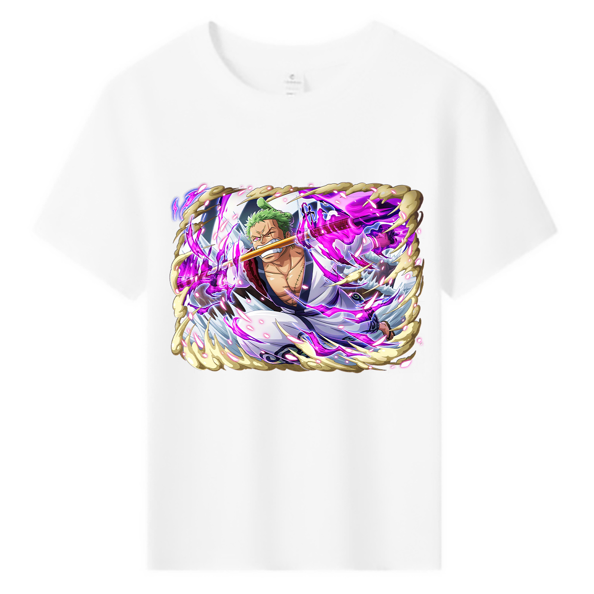 ワンピース ロロノア・ゾロ ONE PIECE Roronoa Zoro 綿100％キッズTシャツ（フロントプリント）