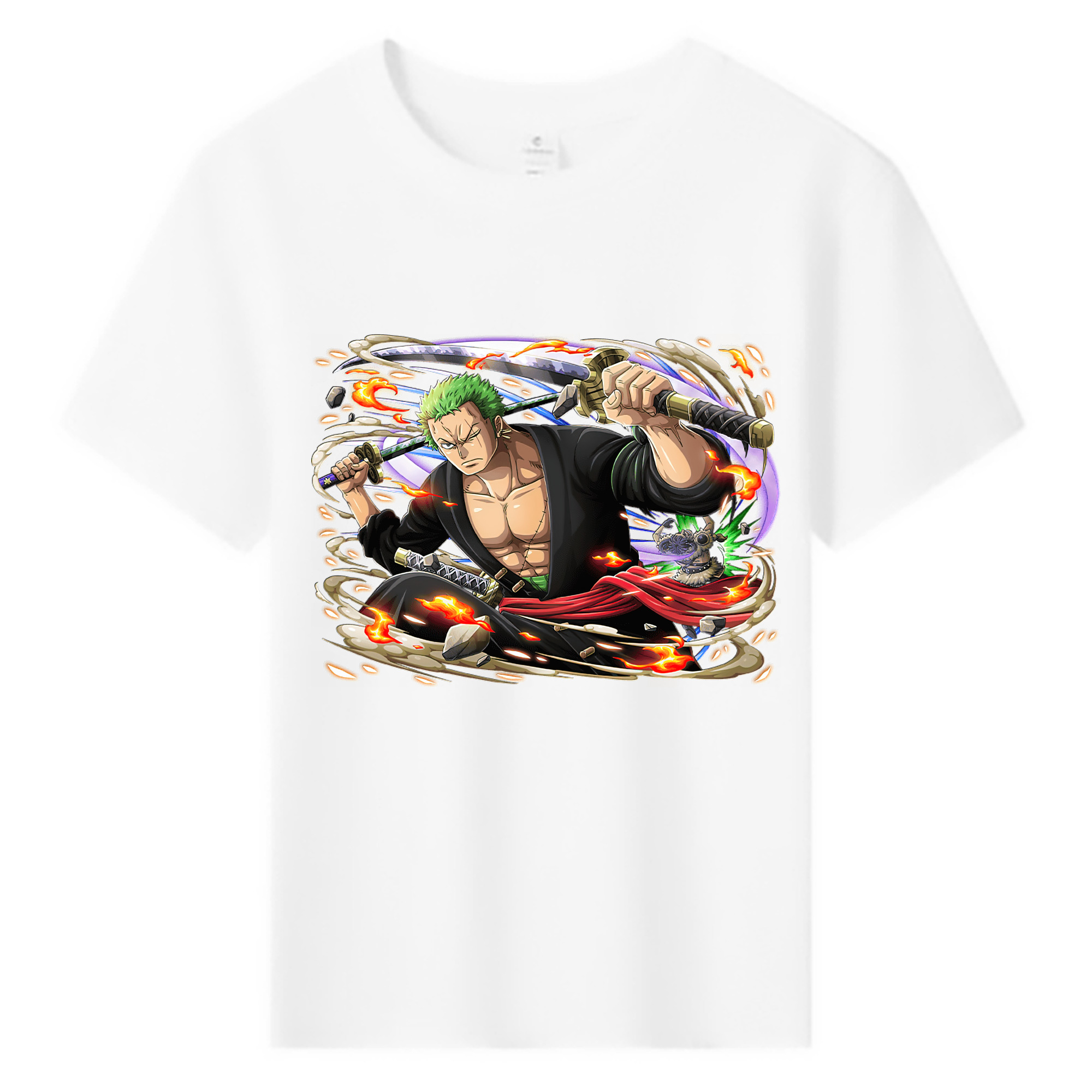 ワンピース ロロノア・ゾロ ONE PIECE Roronoa Zoro 綿100％キッズTシャツ（フロントプリント）