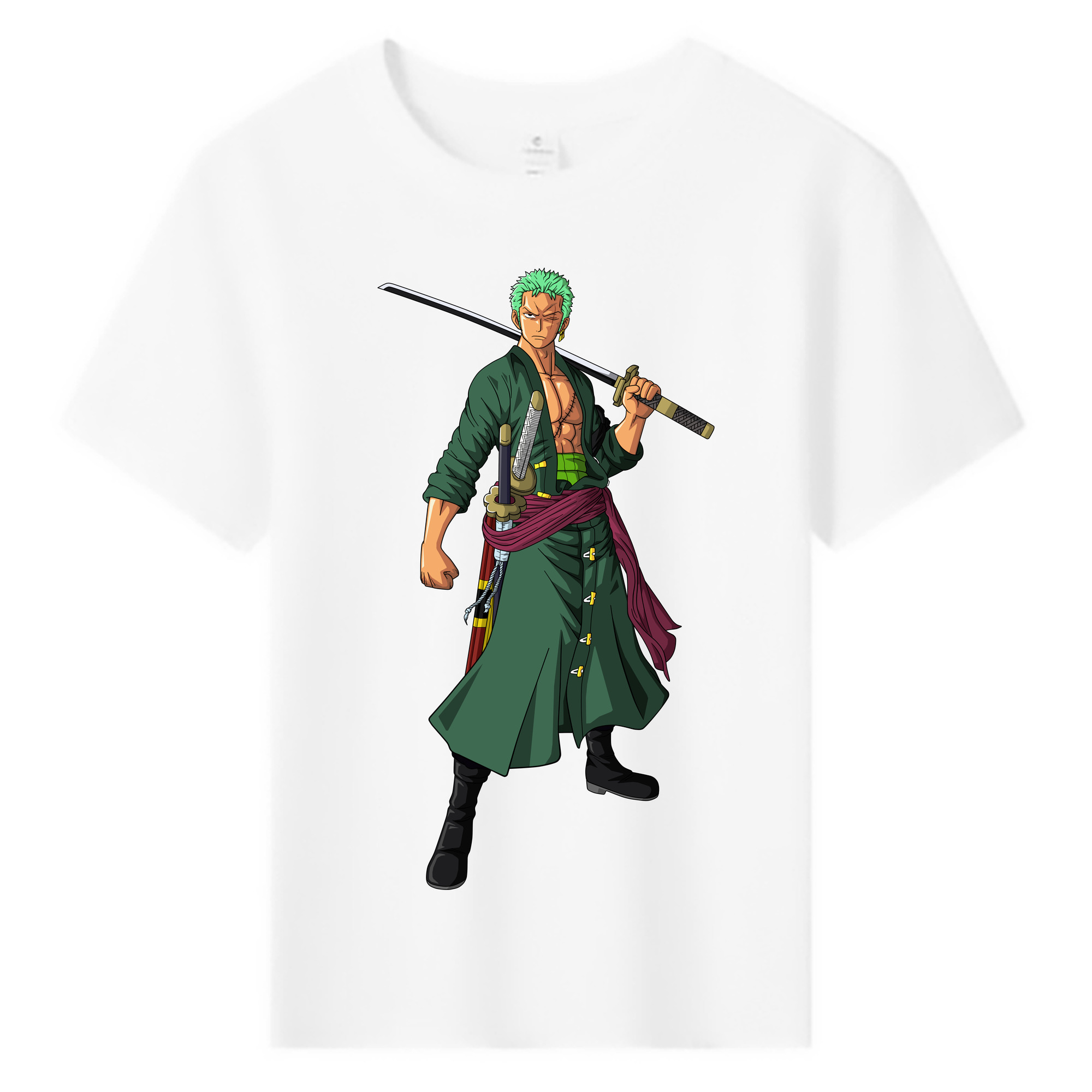 ワンピース ロロノア・ゾロ ONE PIECE Roronoa Zoro 綿100％キッズTシャツ（フロントプリント）
