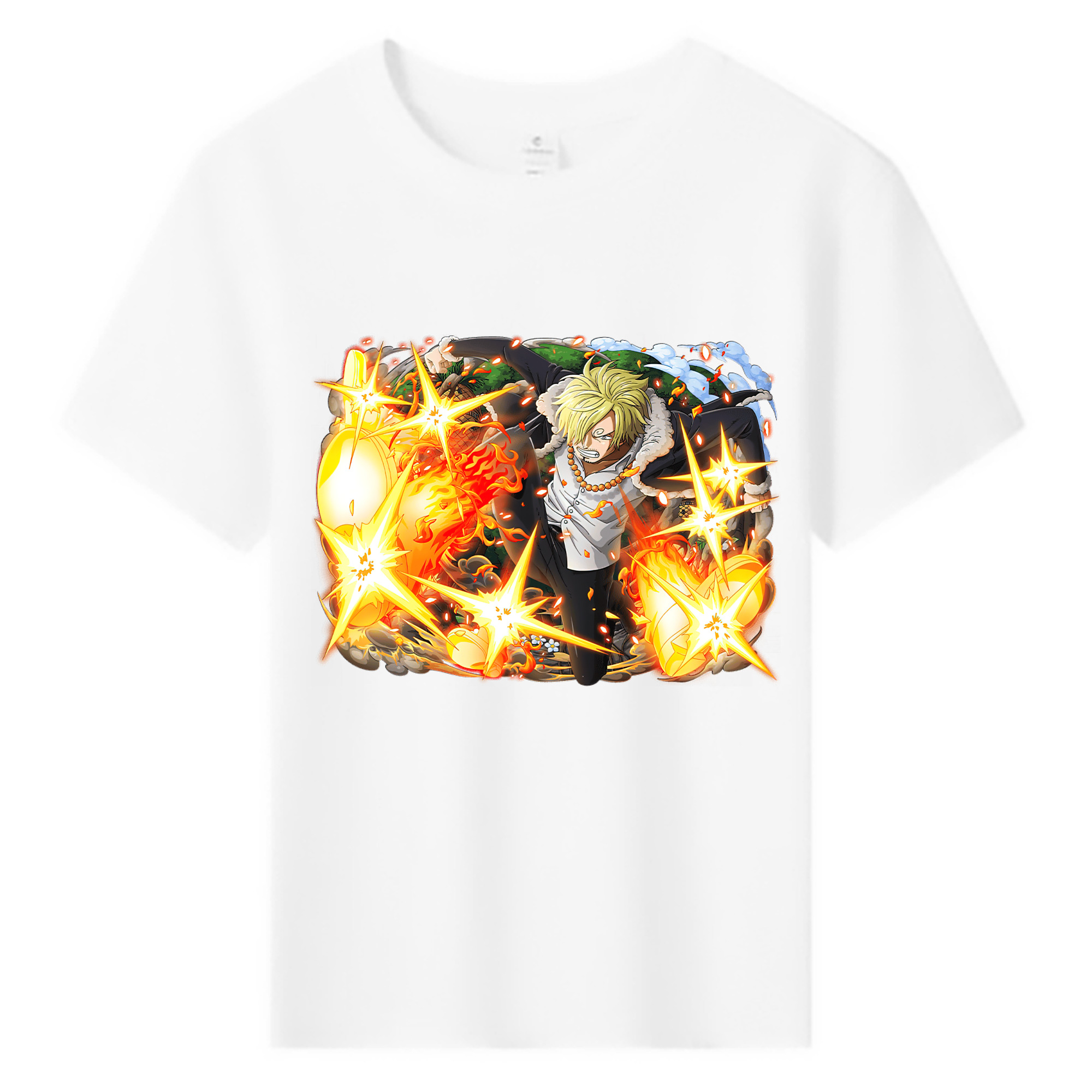 （画像用） ワンピース サンジ ONE PIECE Sanji 綿100％キッズTシャツ（フロントプリント）