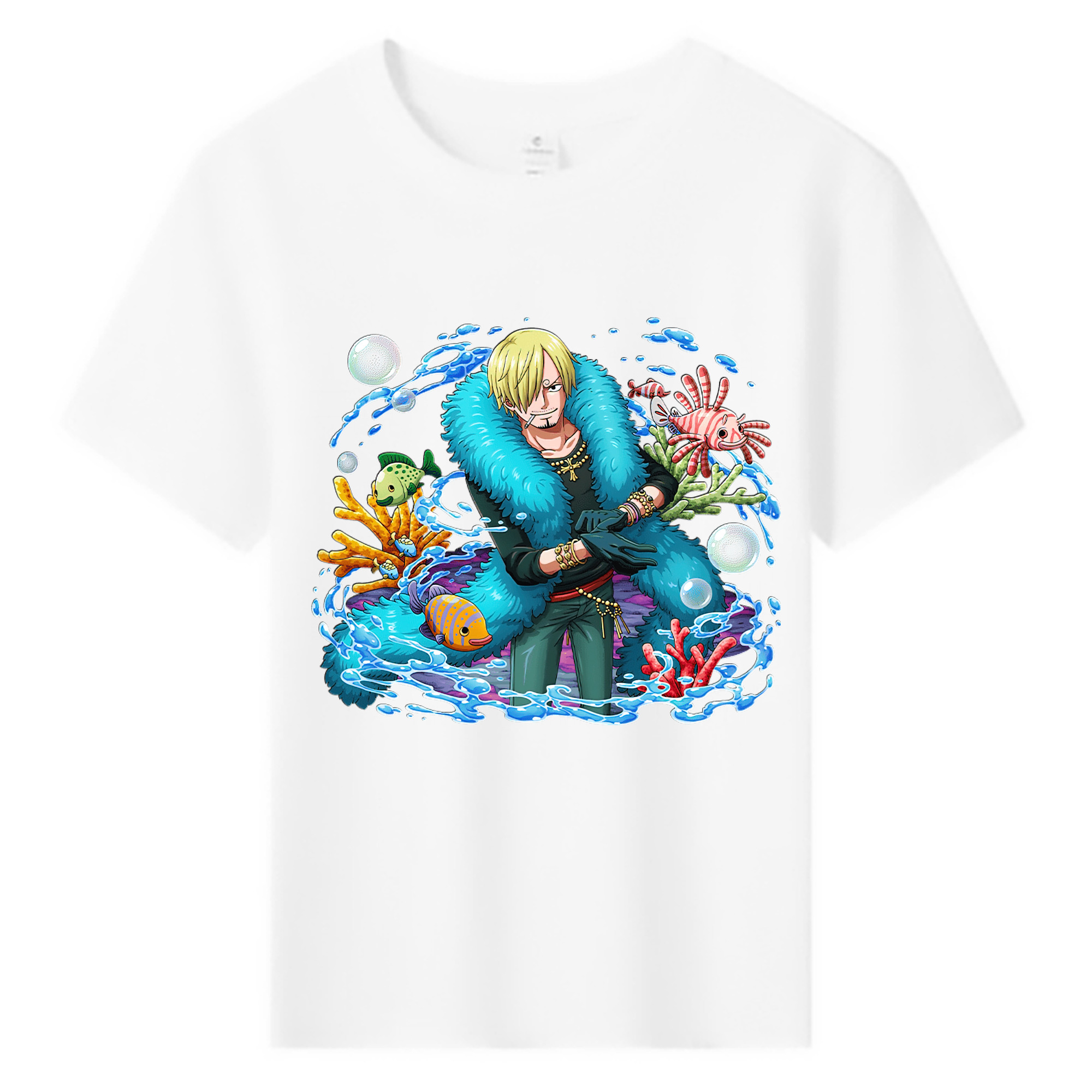 （画像用） ワンピース サンジ ONE PIECE Sanji 綿100％キッズTシャツ（フロントプリント）