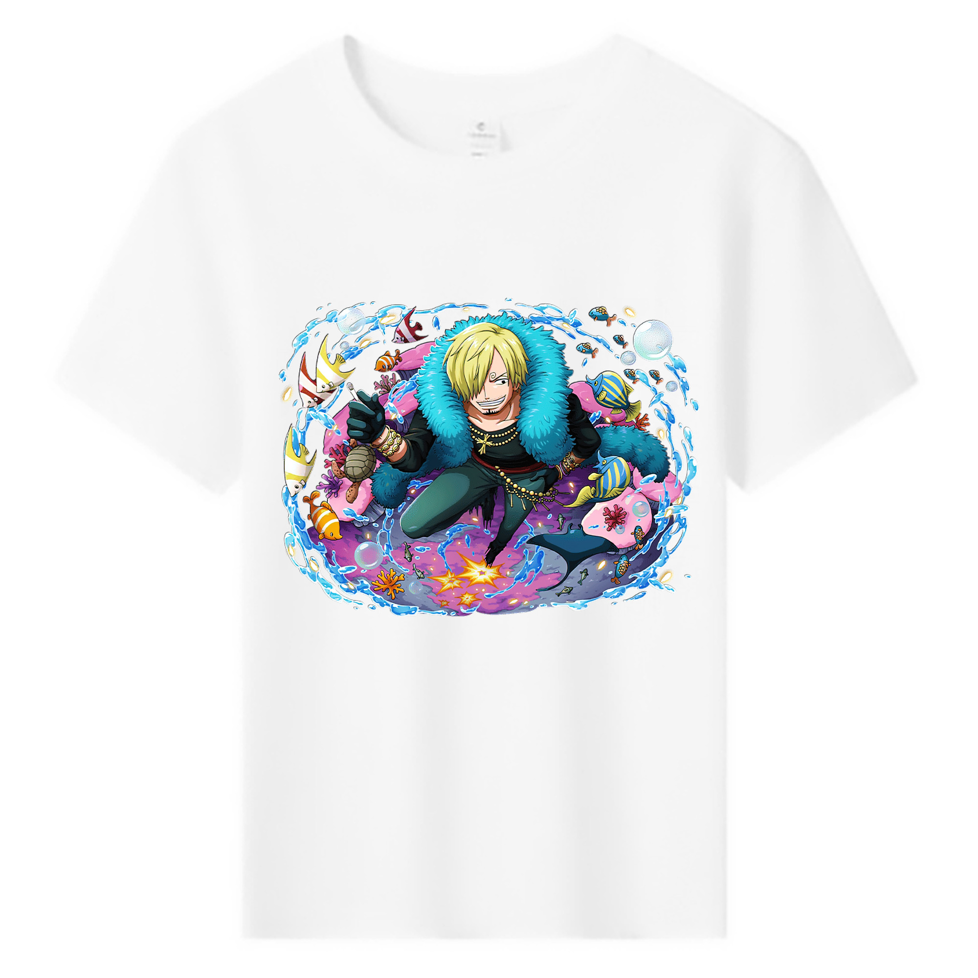 （画像用） ワンピース サンジ ONE PIECE Sanji 綿100％キッズTシャツ（フロントプリント）
