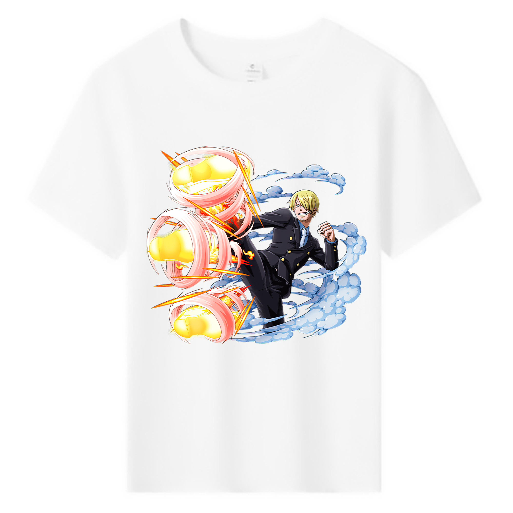 （画像用） ワンピース サンジ ONE PIECE Sanji 綿100％キッズTシャツ（フロントプリント）