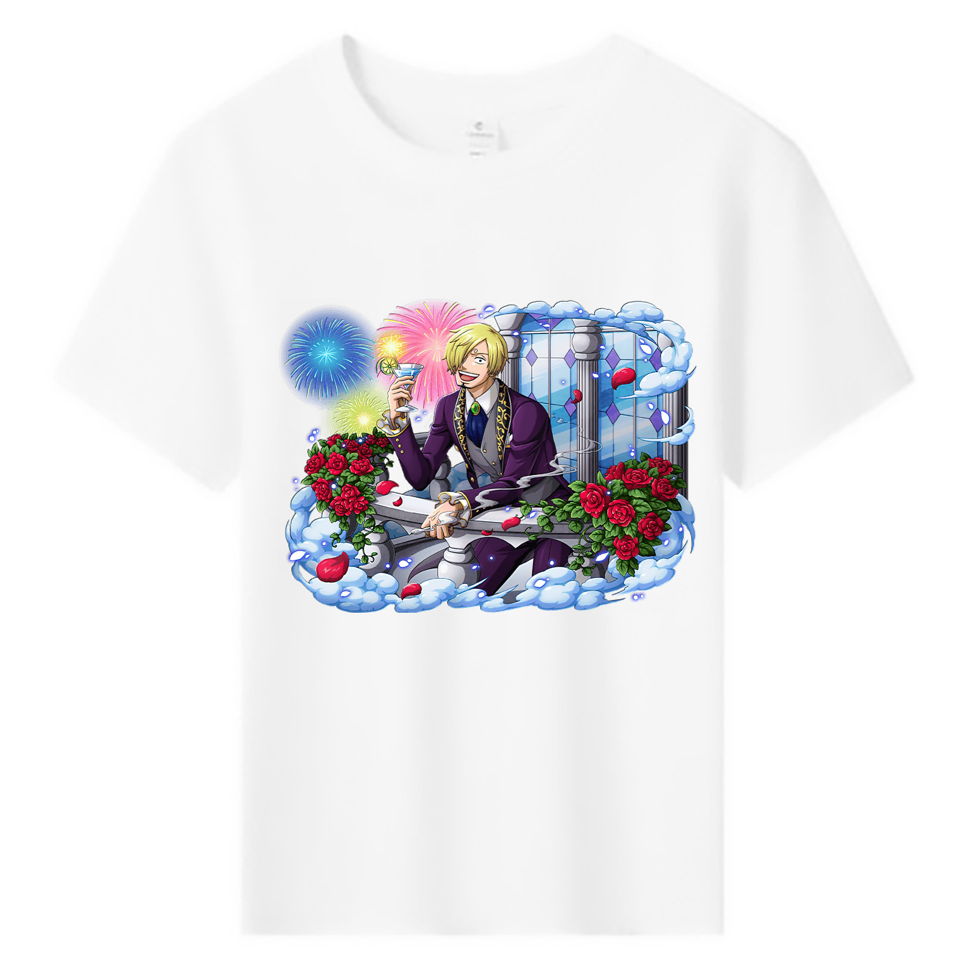 （画像用） ワンピース サンジ ONE PIECE Sanji 綿100％キッズTシャツ（フロントプリント）
