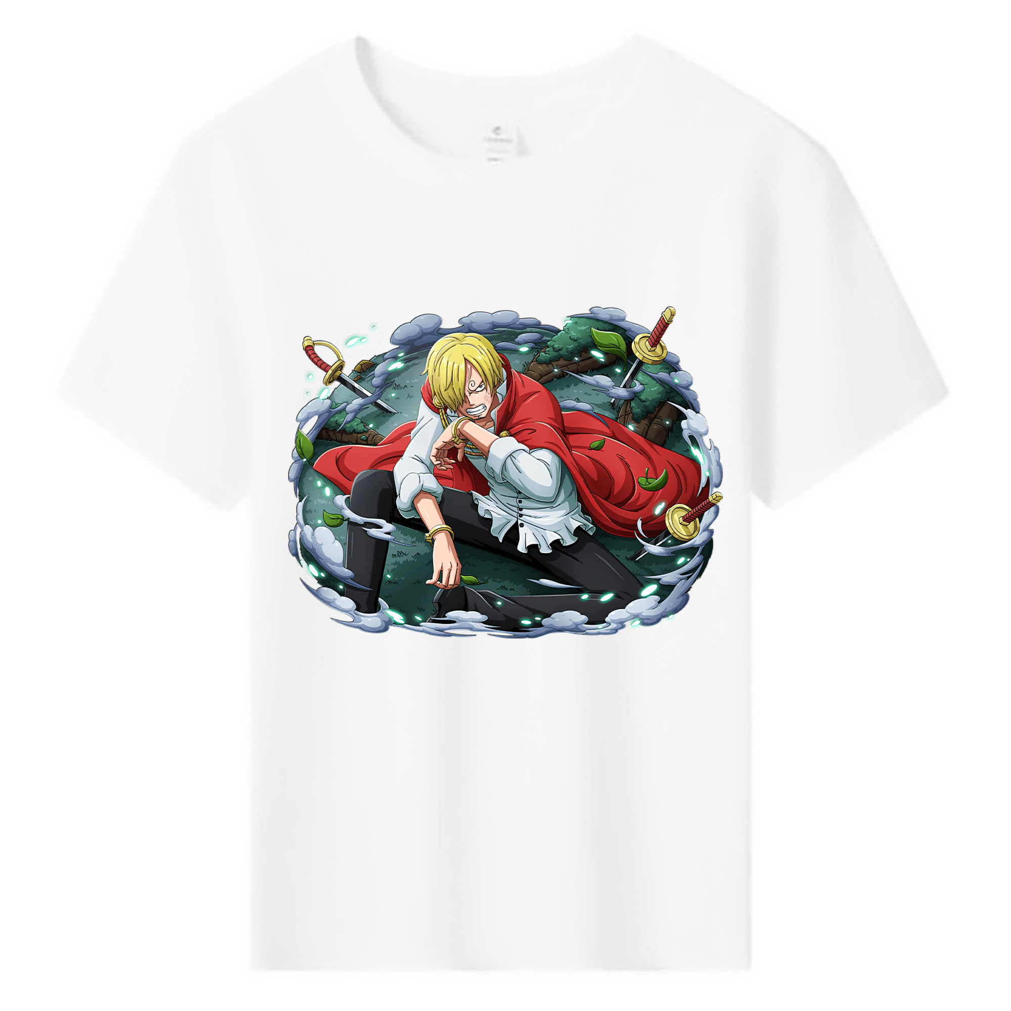 （画像用） ワンピース サンジ ONE PIECE Sanji 綿100％キッズTシャツ（フロントプリント）