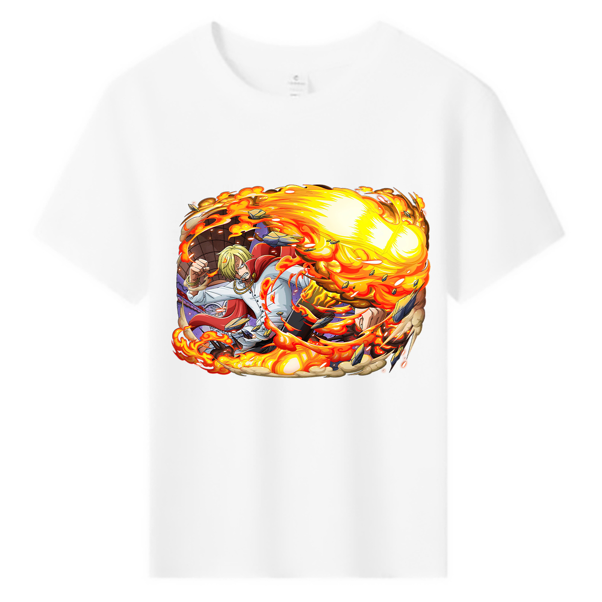 （画像用） ワンピース サンジ ONE PIECE Sanji 綿100％キッズTシャツ（フロントプリント）