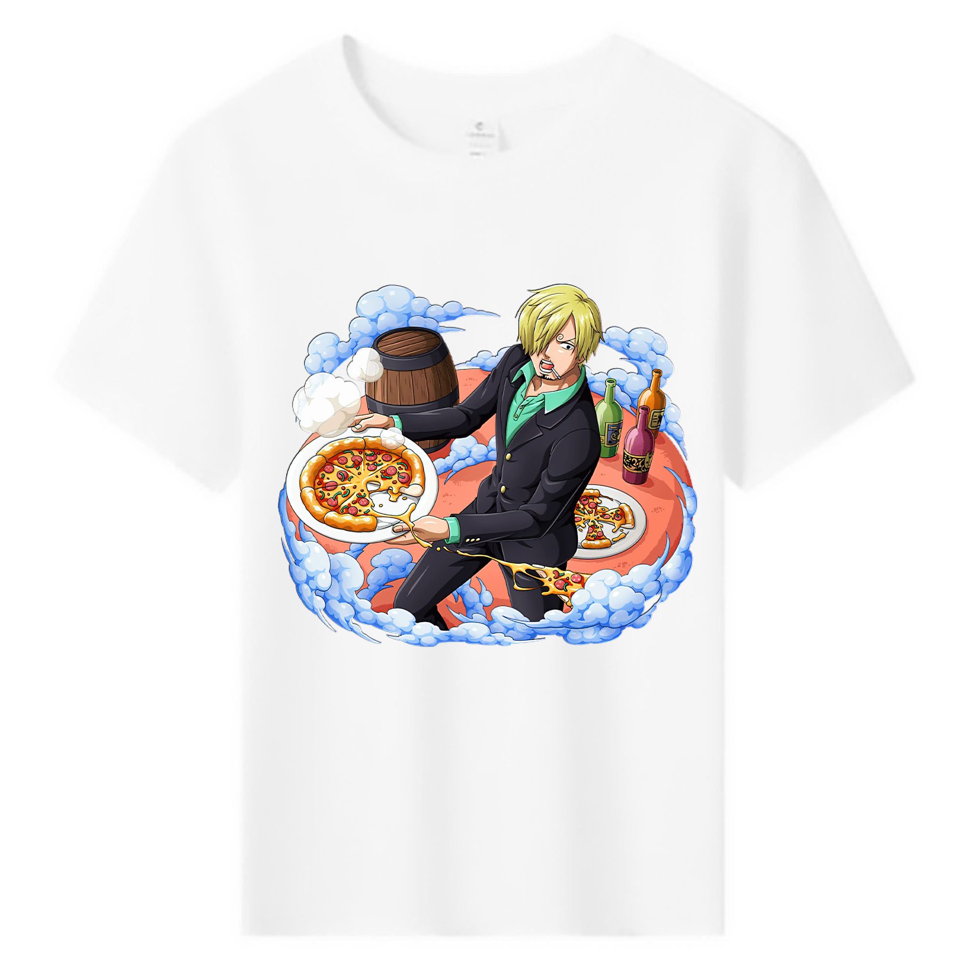（画像用） ワンピース サンジ ONE PIECE Sanji 綿100％キッズTシャツ（フロントプリント）
