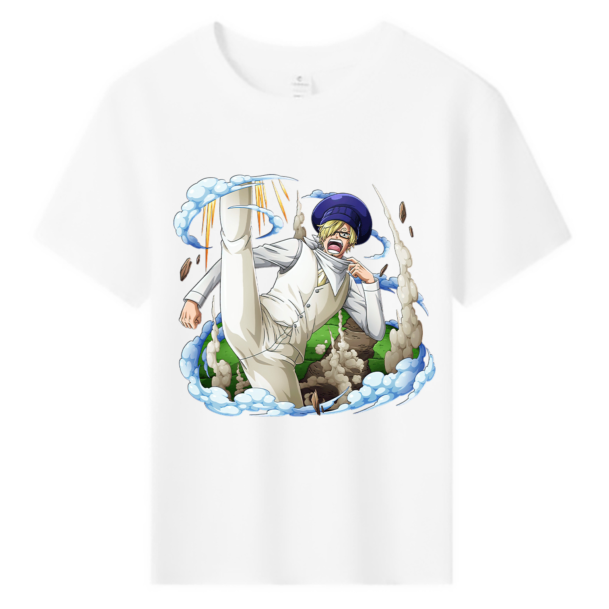 （画像用） ワンピース サンジ ONE PIECE Sanji 綿100％キッズTシャツ（フロントプリント）