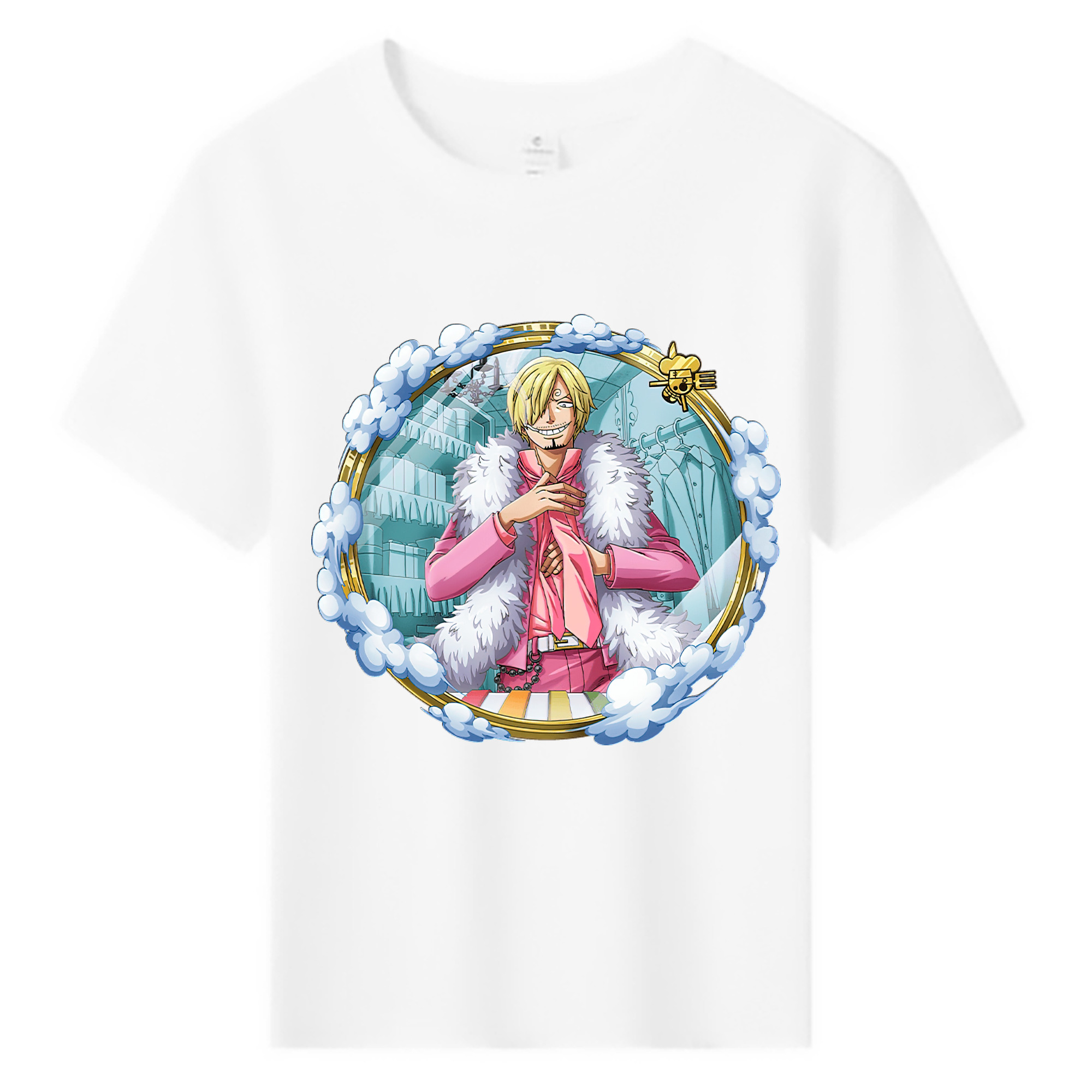 （画像用） ワンピース サンジ ONE PIECE Sanji 綿100％キッズTシャツ（フロントプリント）