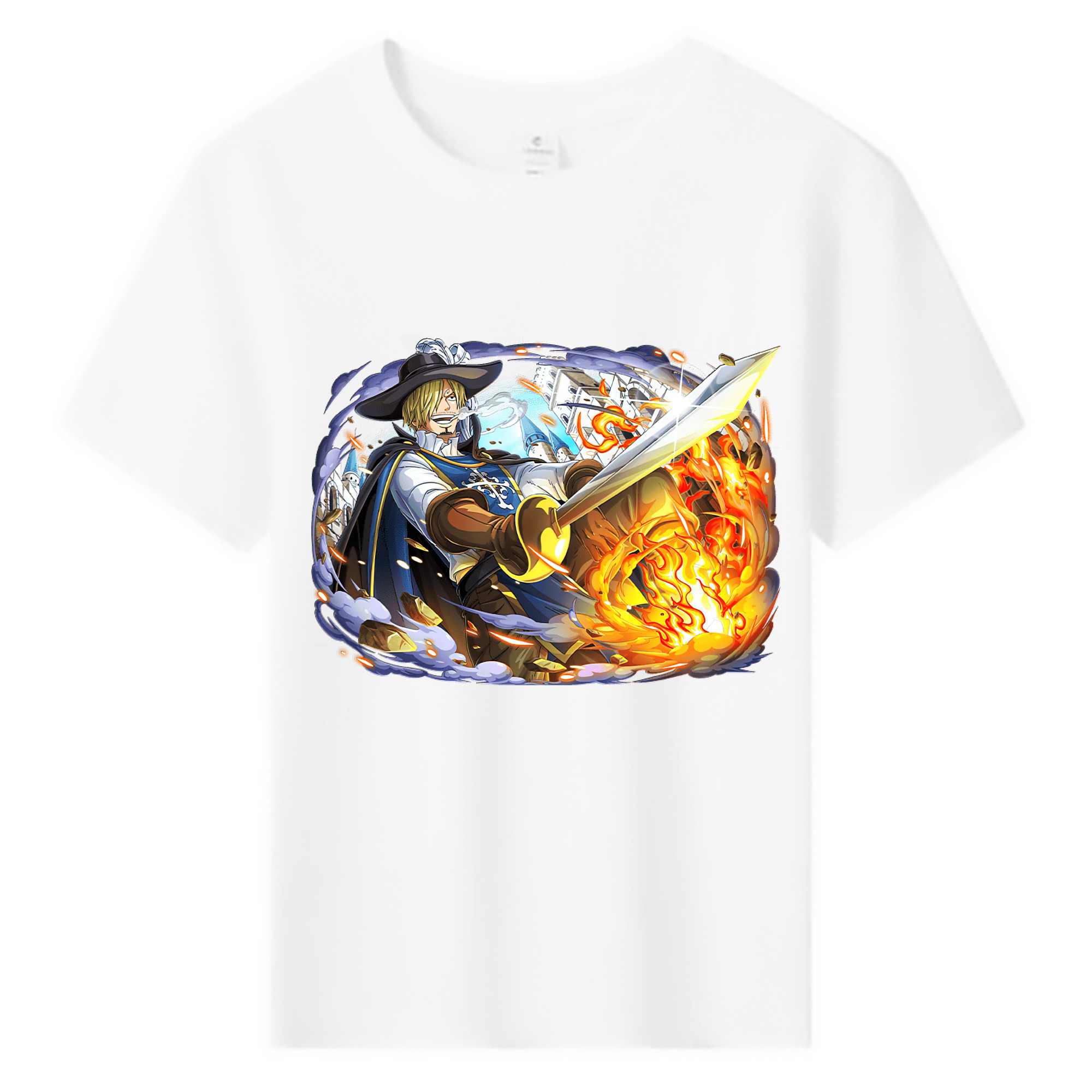 （画像用） ワンピース サンジ ONE PIECE Sanji 綿100％キッズTシャツ（フロントプリント）
