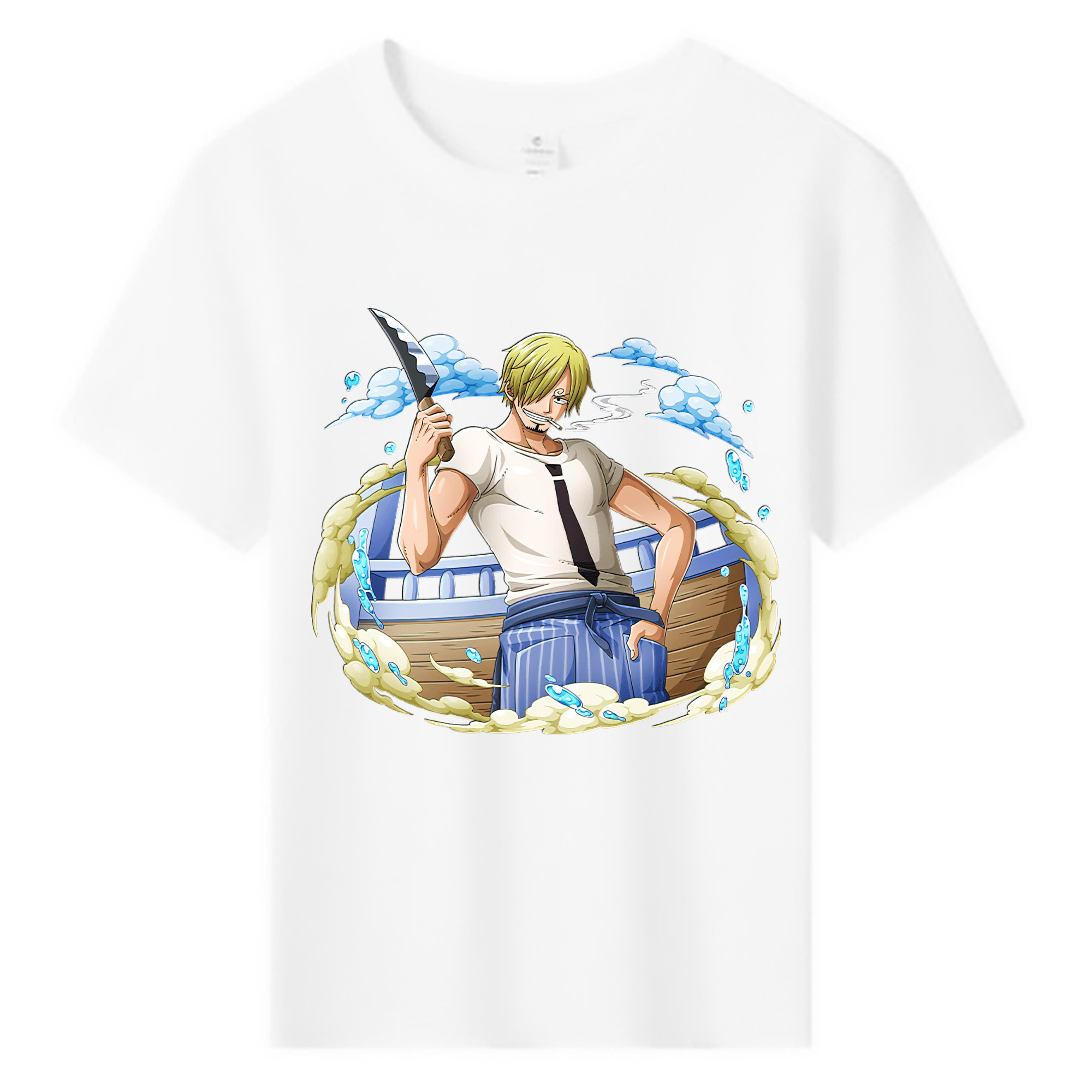 （画像用） ワンピース サンジ ONE PIECE Sanji 綿100％キッズTシャツ（フロントプリント）
