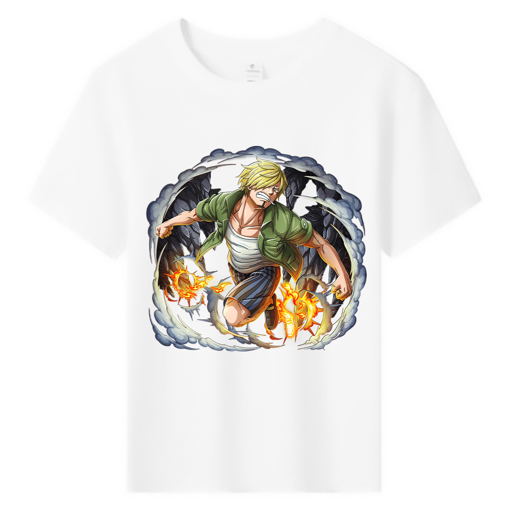 （画像用） ワンピース サンジ ONE PIECE Sanji 綿100％キッズTシャツ（フロントプリント）