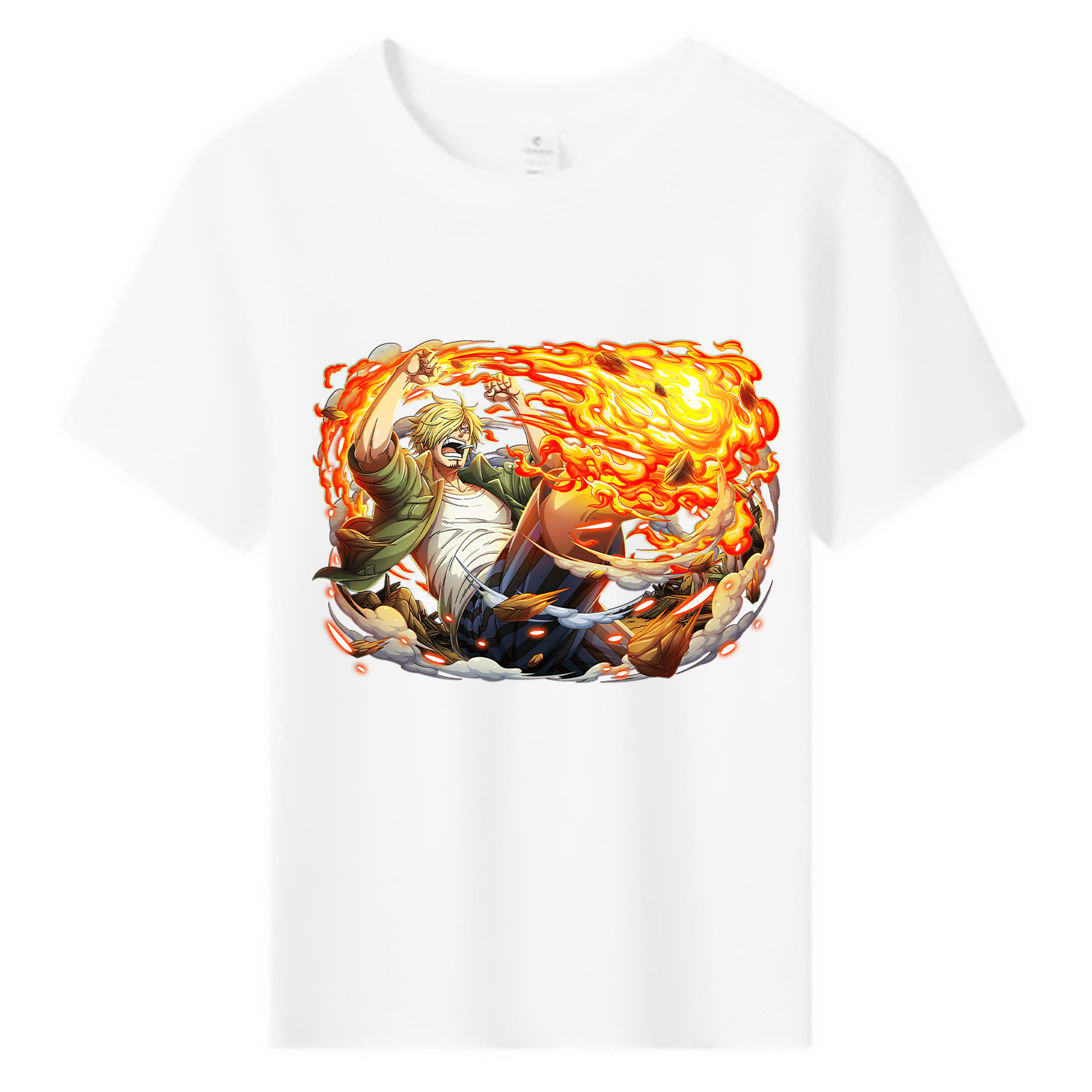 （画像用） ワンピース サンジ ONE PIECE Sanji 綿100％キッズTシャツ（フロントプリント）