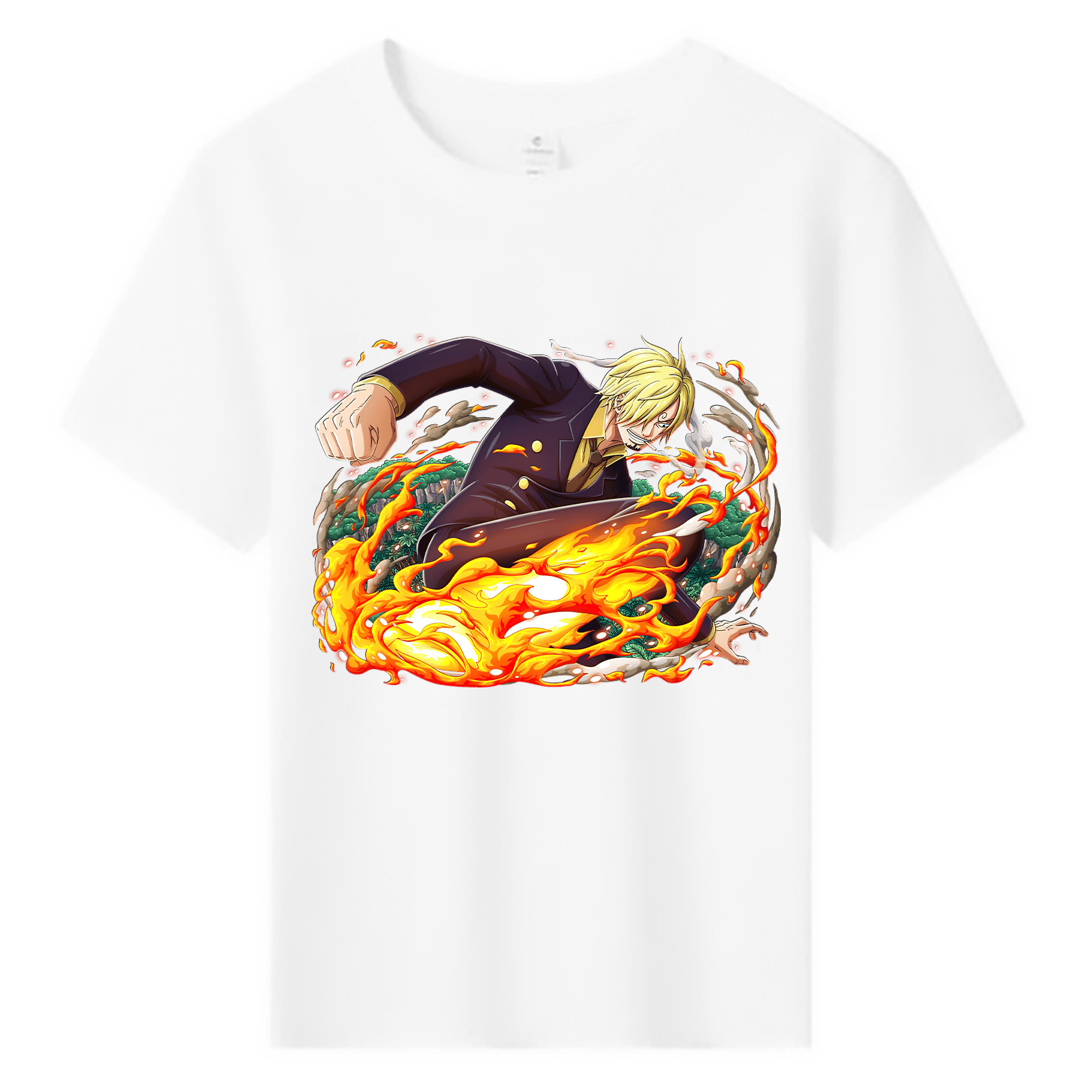 （画像用） ワンピース サンジ ONE PIECE Sanji 綿100％キッズTシャツ（フロントプリント）