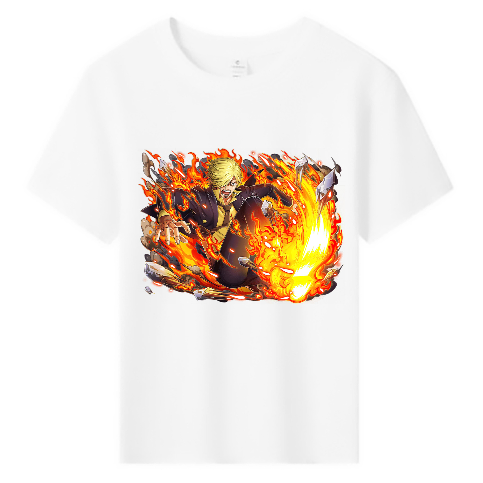 （画像用） ワンピース サンジ ONE PIECE Sanji 綿100％キッズTシャツ（フロントプリント）