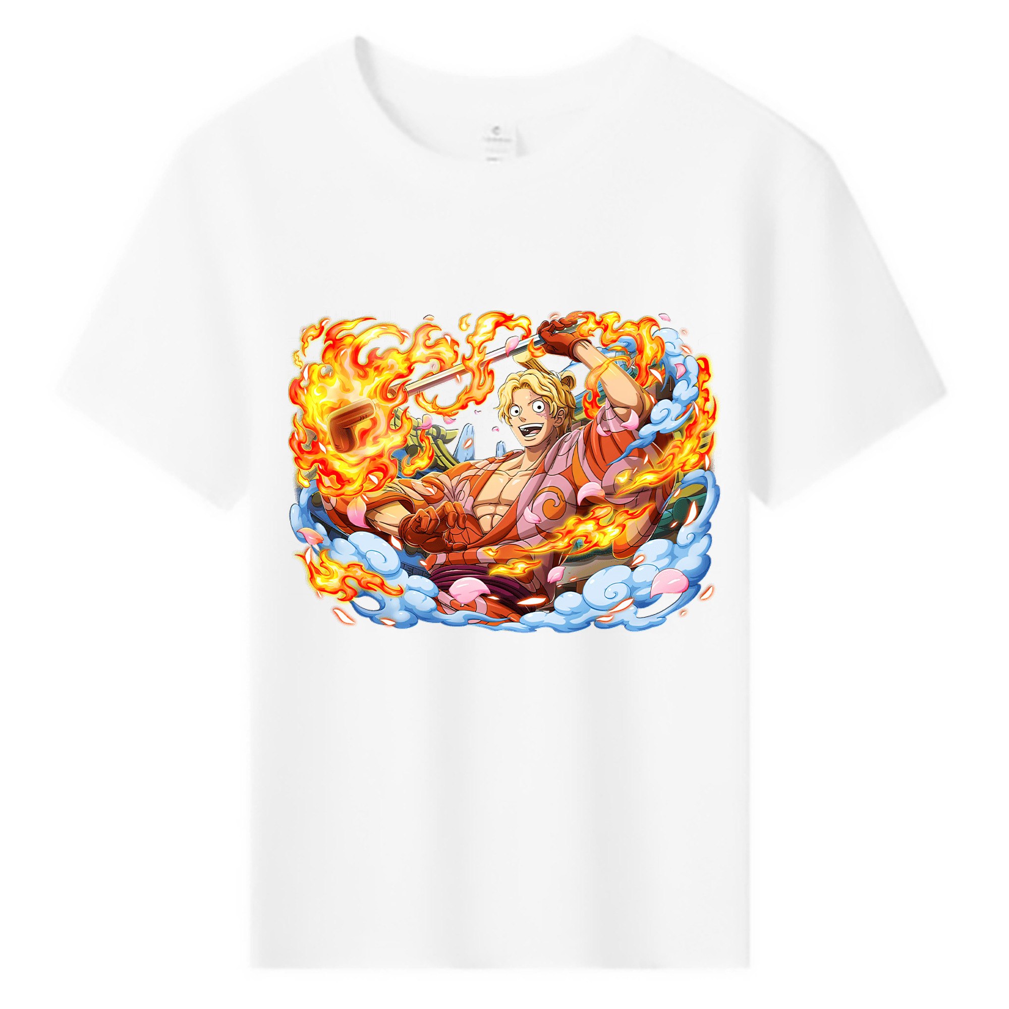 （画像用） ワンピース サンジ ONE PIECE Sanji 綿100％キッズTシャツ（フロントプリント）