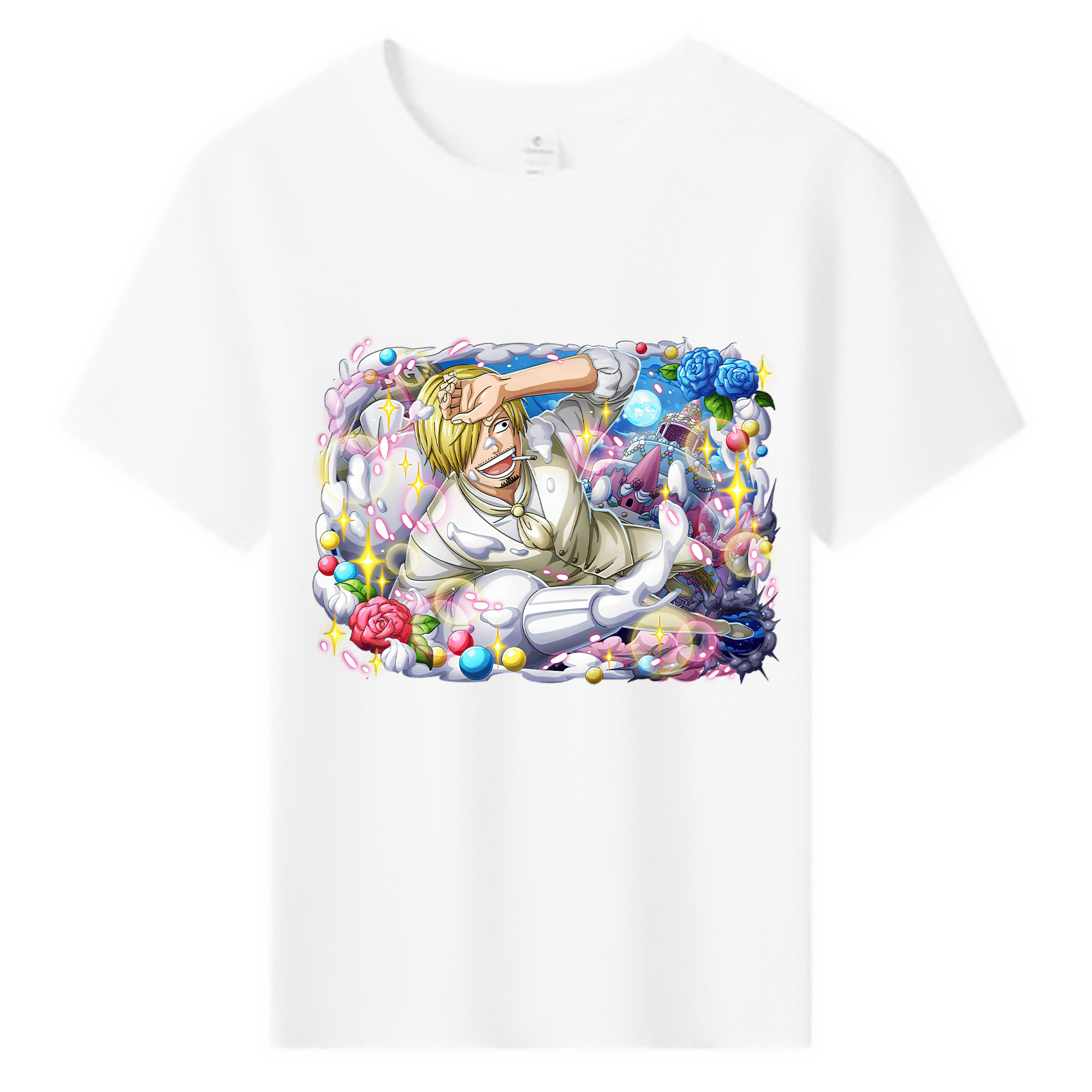 （画像用） ワンピース サンジ ONE PIECE Sanji 綿100％キッズTシャツ（フロントプリント）