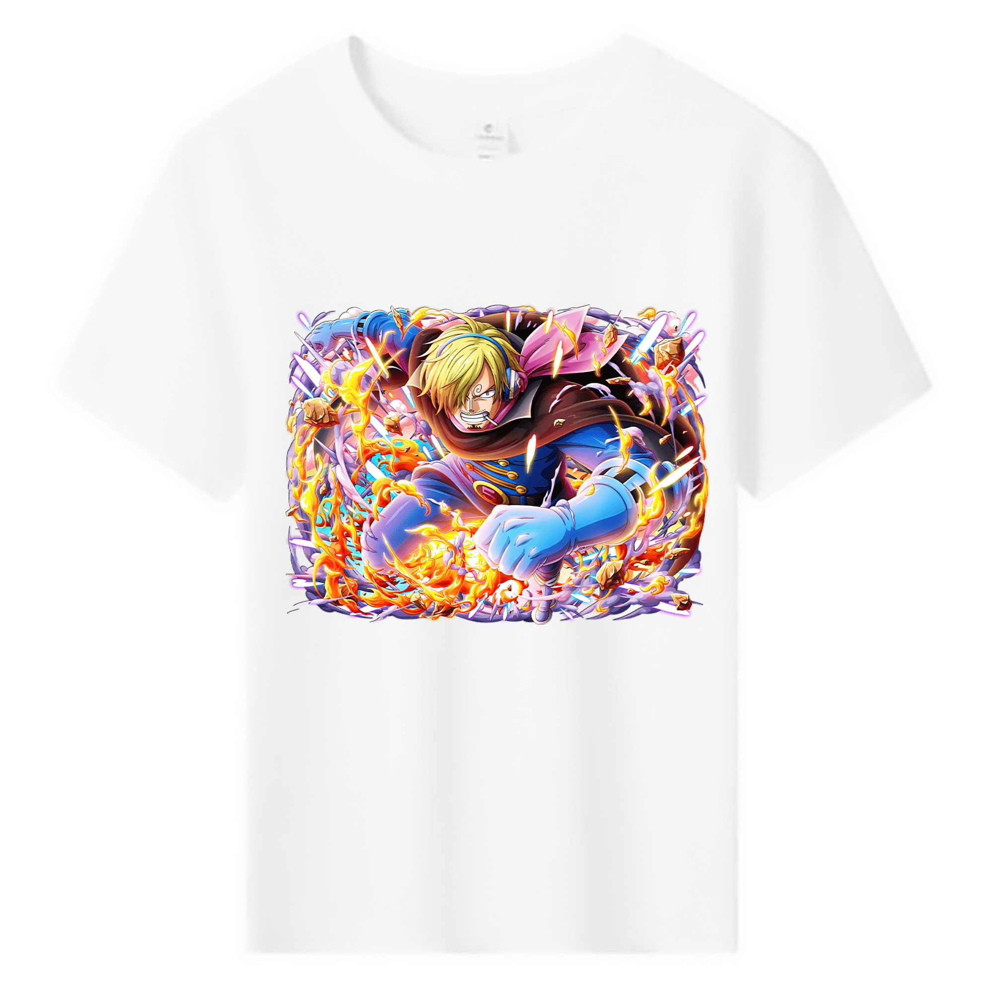（画像用） ワンピース サンジ ONE PIECE Sanji 綿100％キッズTシャツ（フロントプリント）